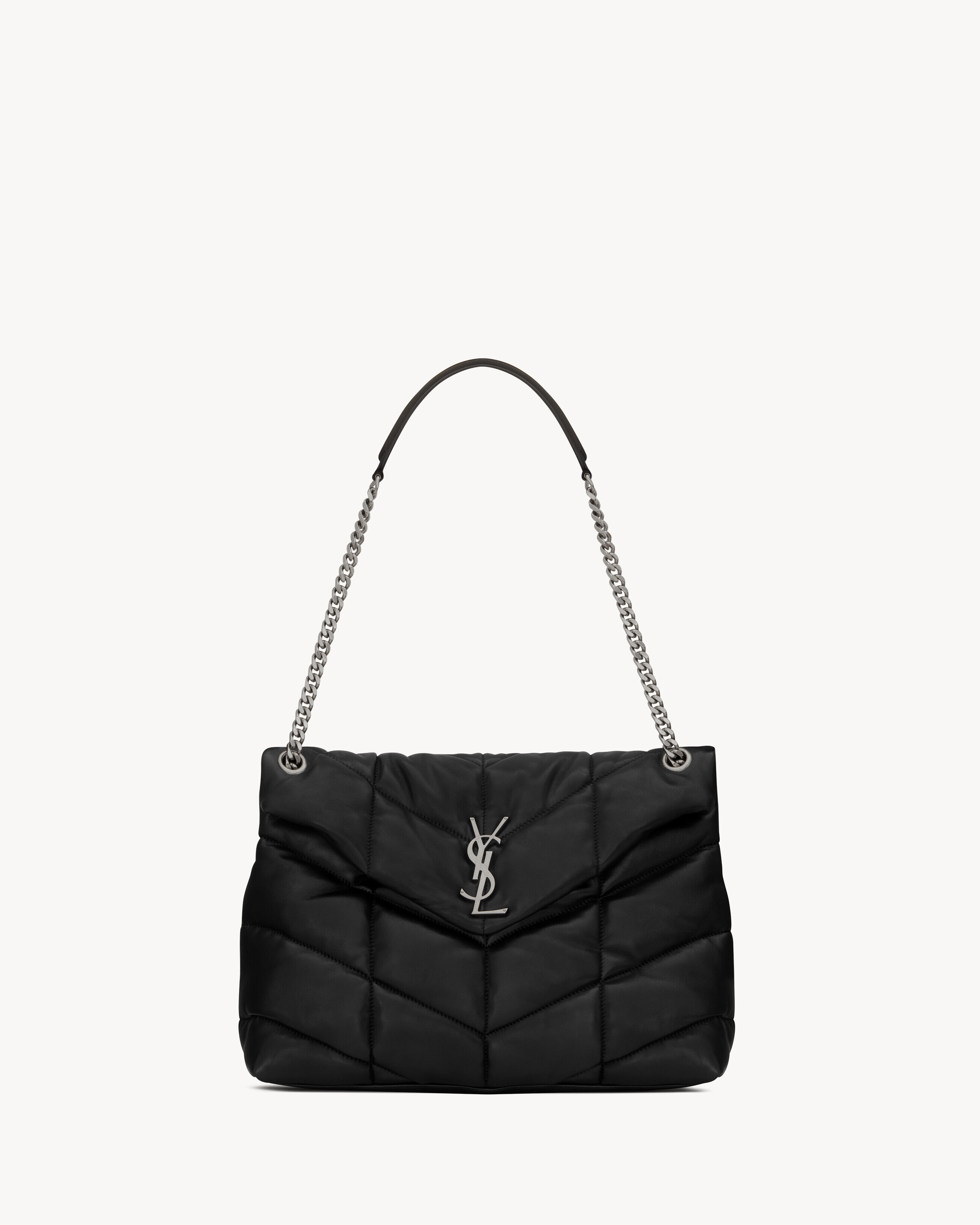 Saint Laurent Puffer Medium In Nappa Leather - Black - Women