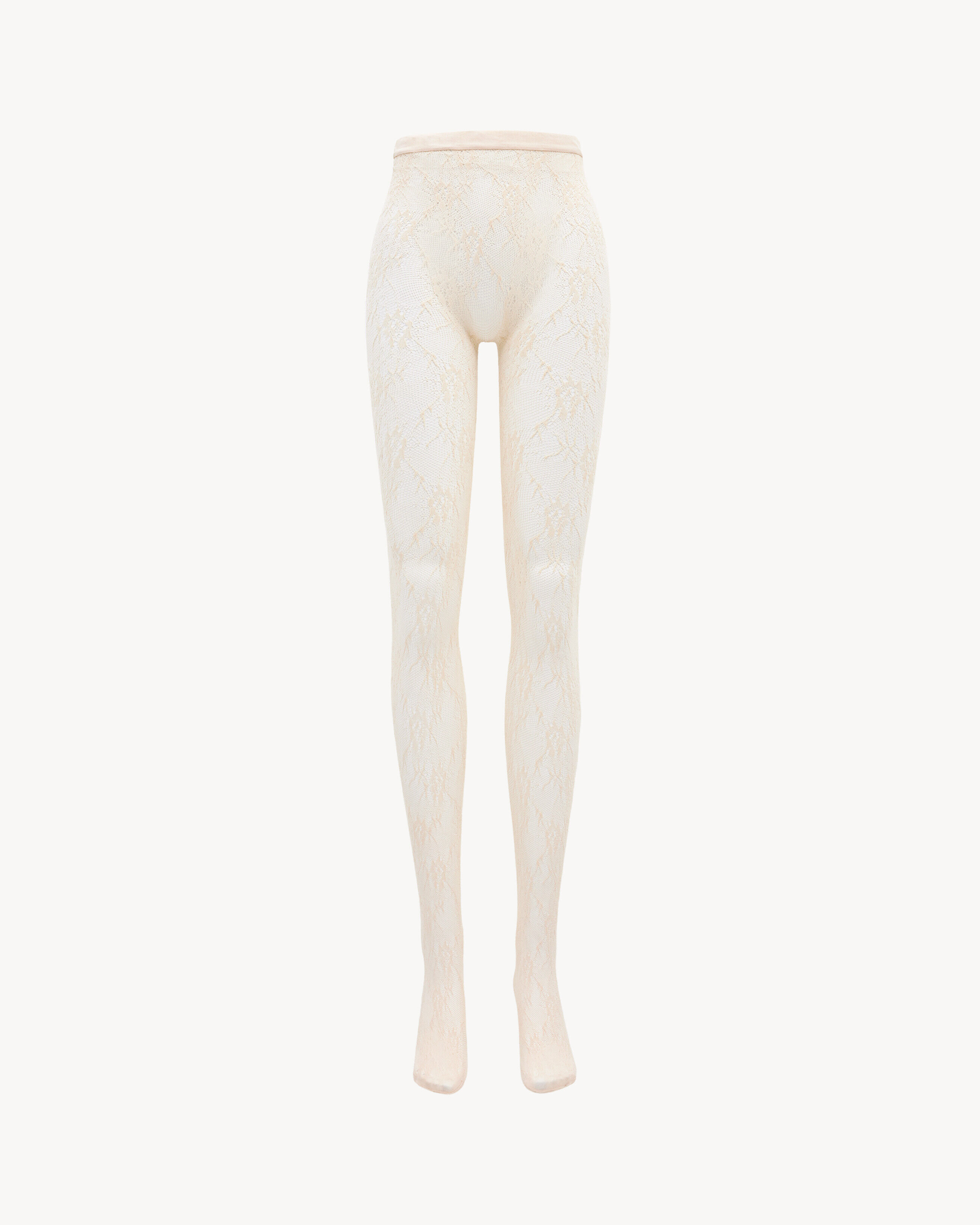 Saint Laurent Lace Tights - Beige - Women - M
