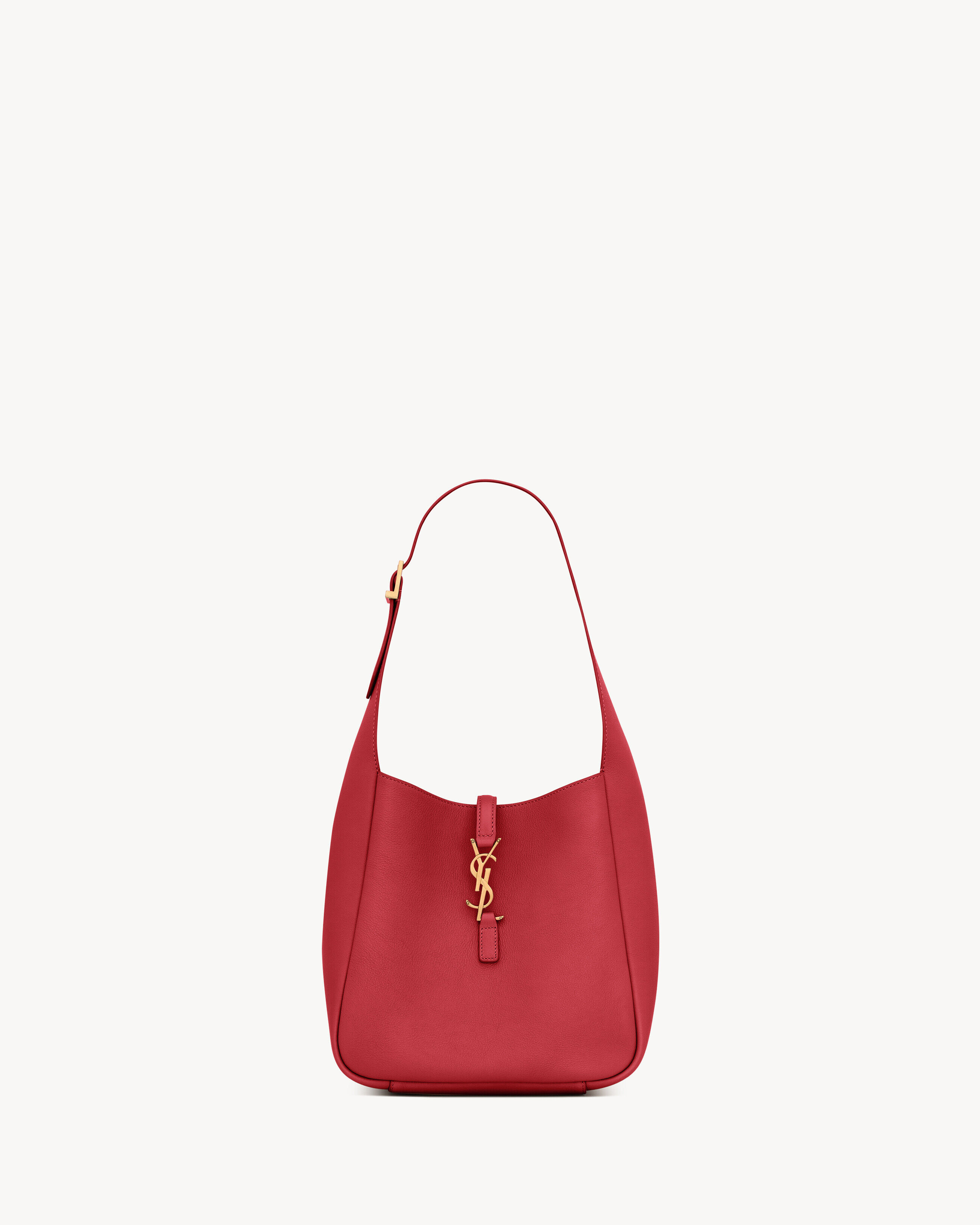 Saint Laurent Le 5 À 7 Supple Small In Grained Leather - Red - Women