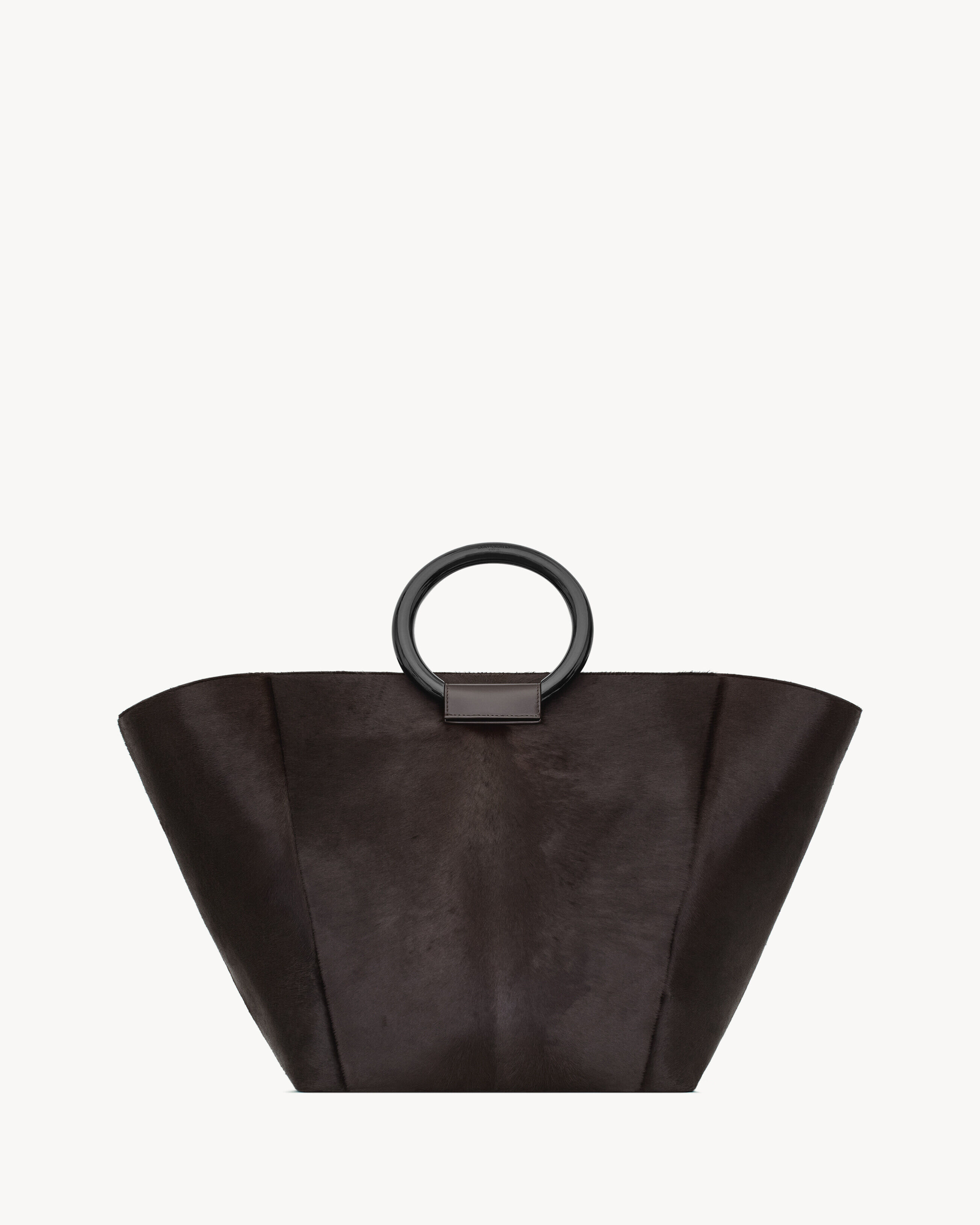 Saint Laurent Maxi Tote De Piel De Pelo De Poni - Ámbar - Mujer