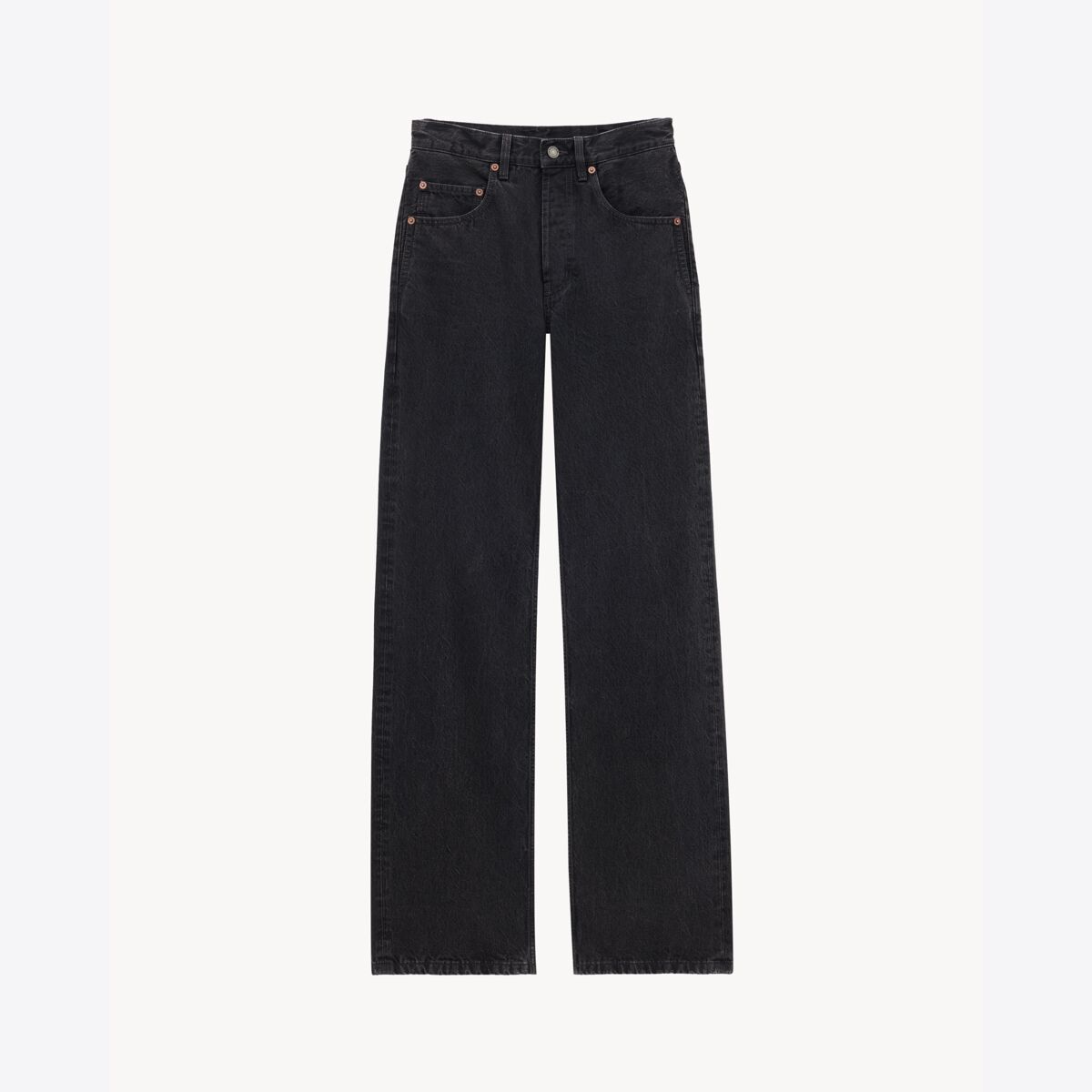 Saint Laurent 90'S Baggy Jeans In Black Rock Denim - Black - Women - 6