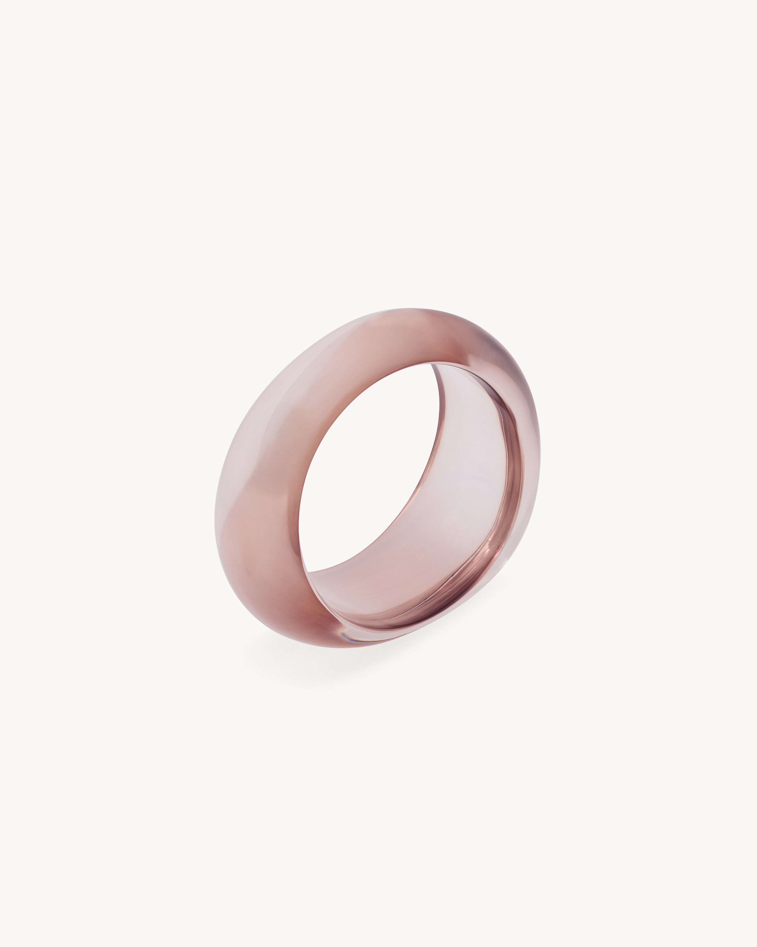 Saint Laurent Dome Bangle In Resin - Pink - Women - M