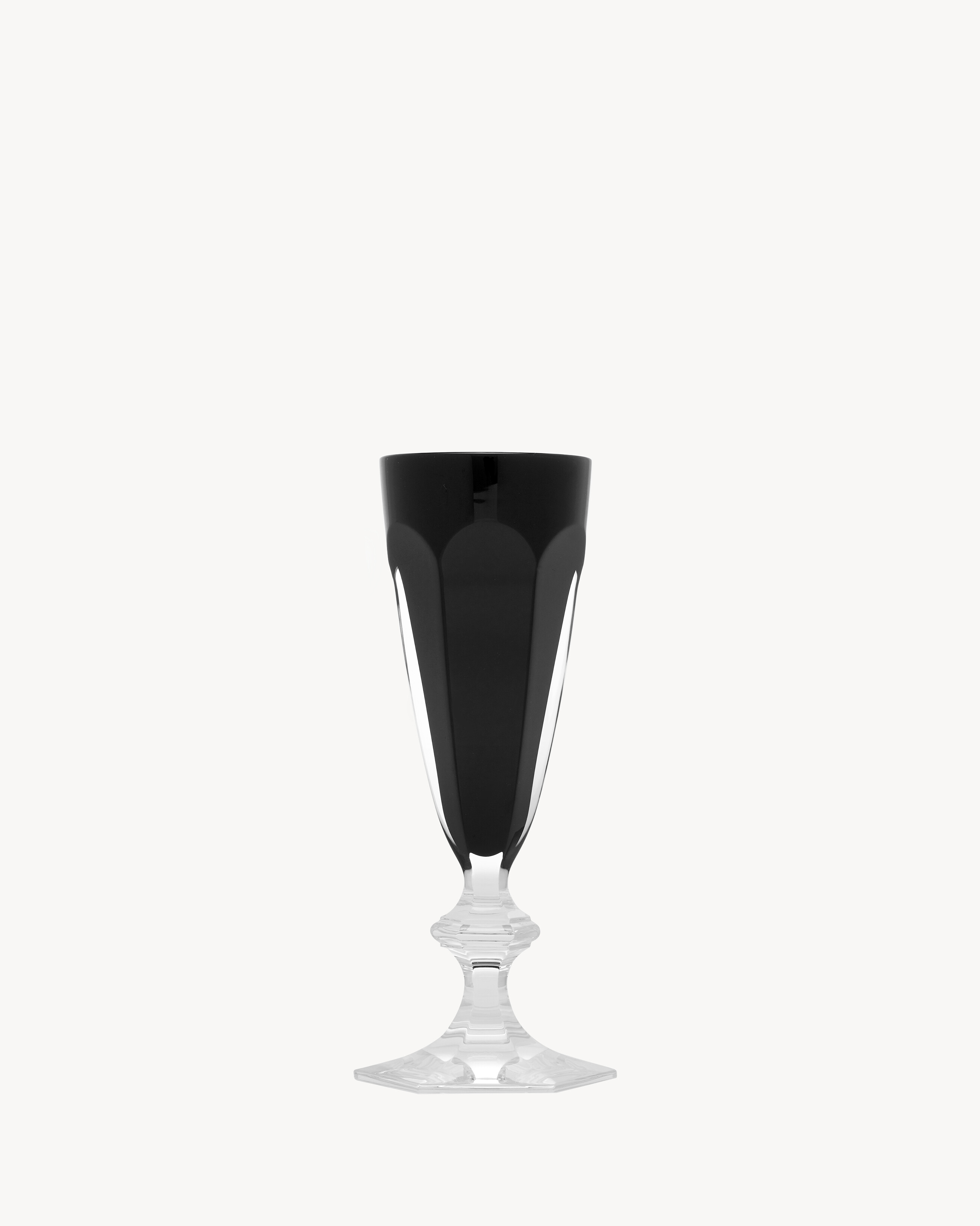 Rive Droite Baccarat Flutes In Black Crystal - Black