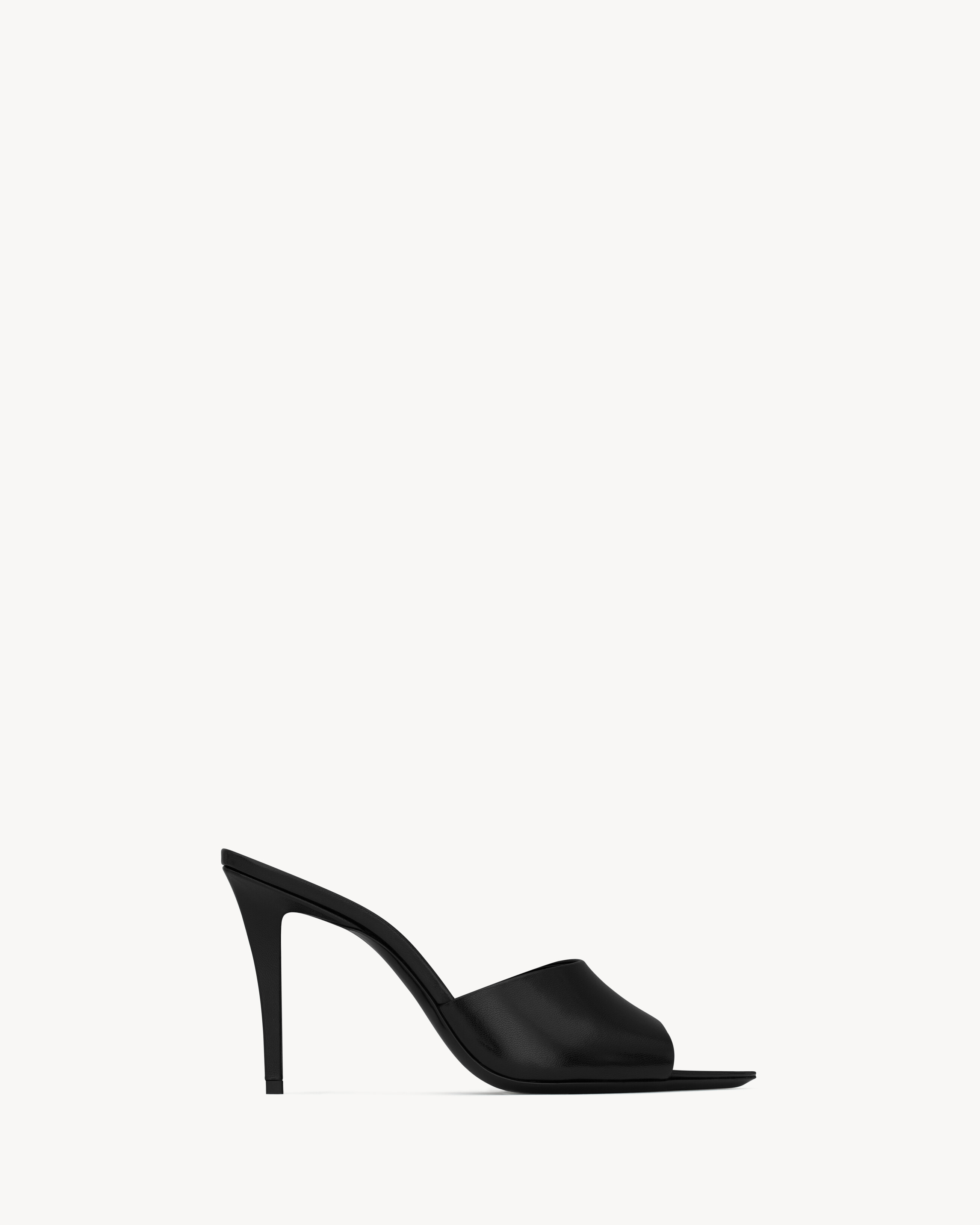 Saint Laurent Romy Mules In Smooth Leather - Black - Women - 37