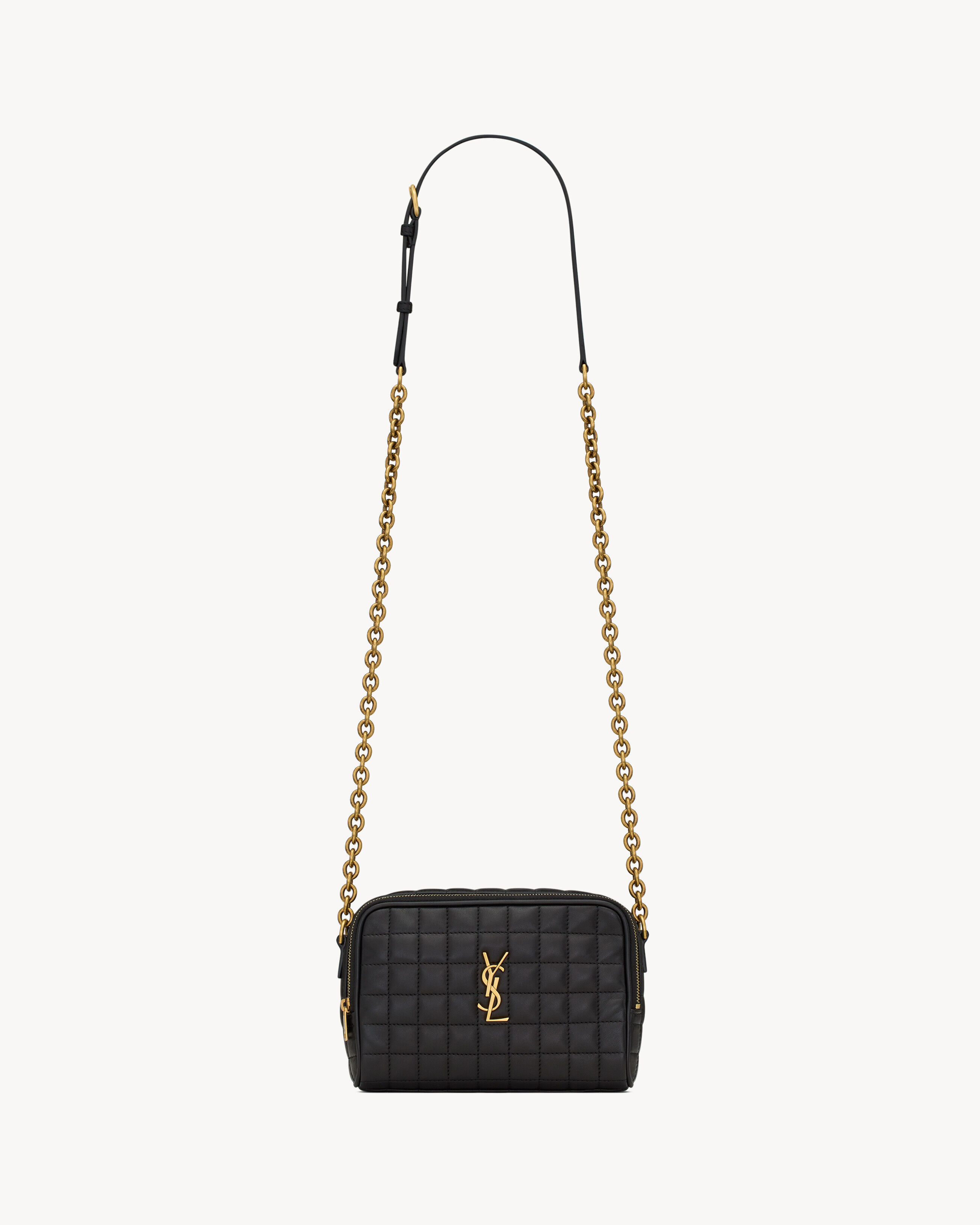 Saint Laurent Cassandre Matelassé Carré Camera Bag En Cuir D’Agneau - Noir - Femme