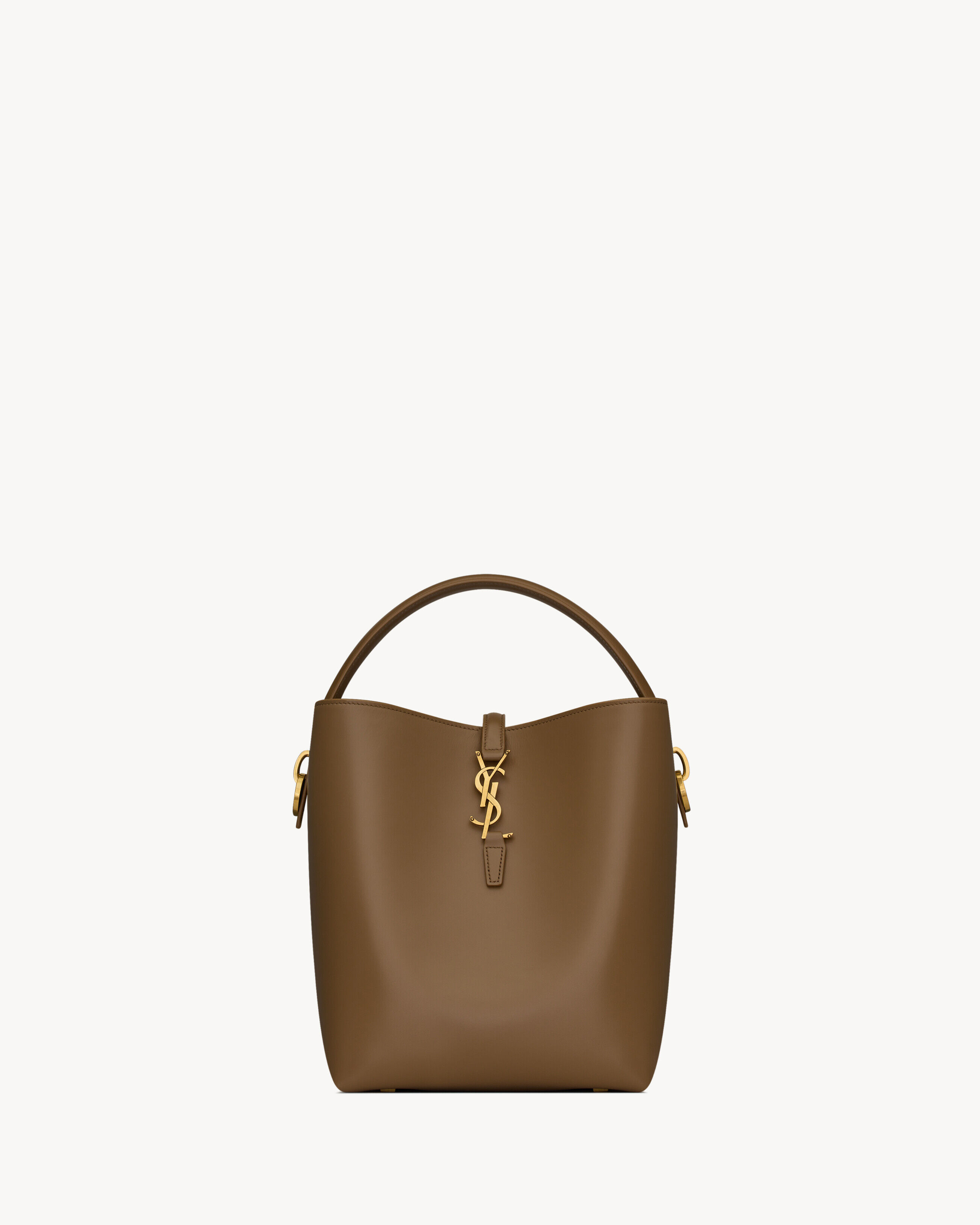 Saint Laurent Le 37 In Shiny Leather - Amber - Women
