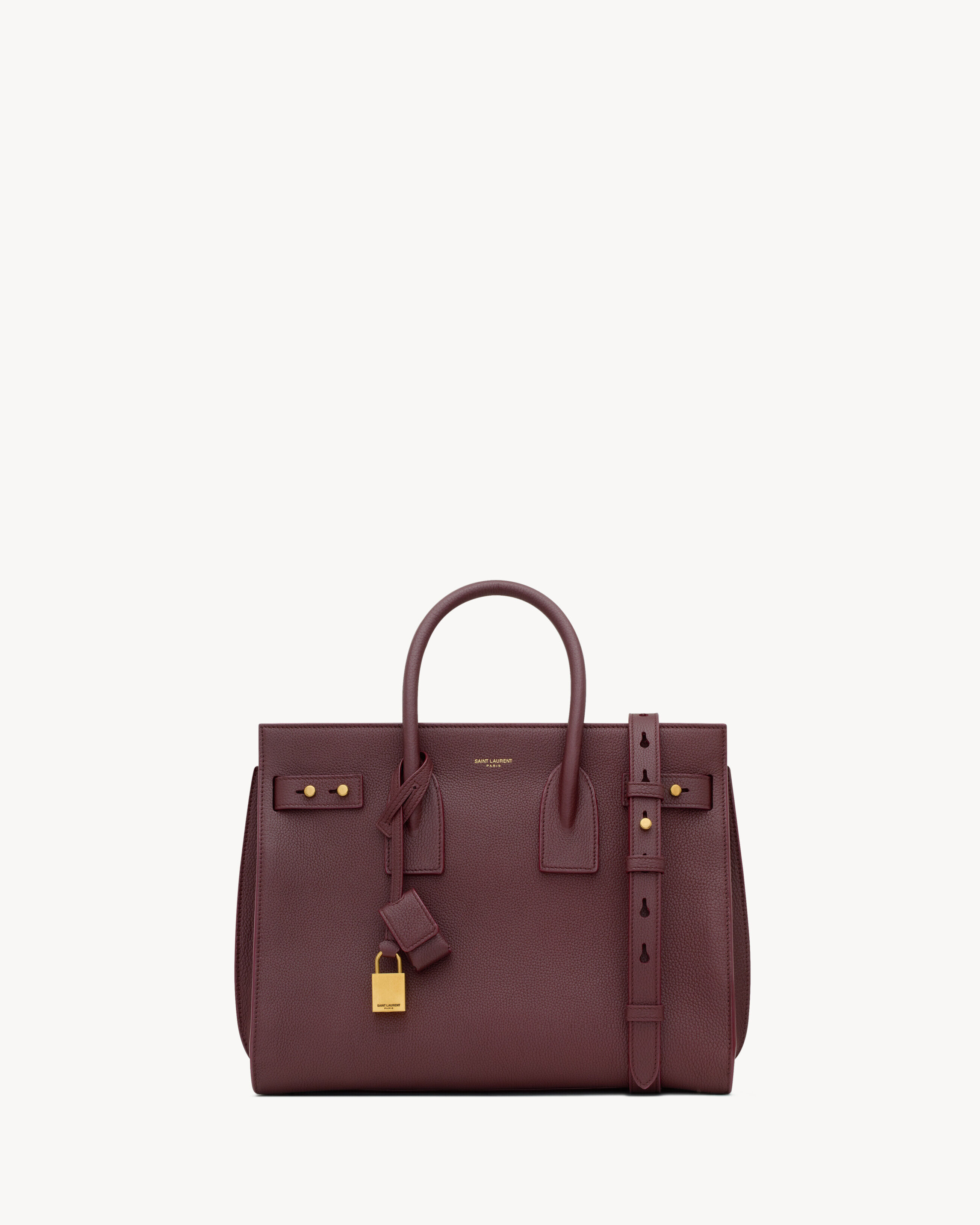 Saint Laurent Sac De Jour Souple En Cuir Grainé - Small - Rouge - Femme