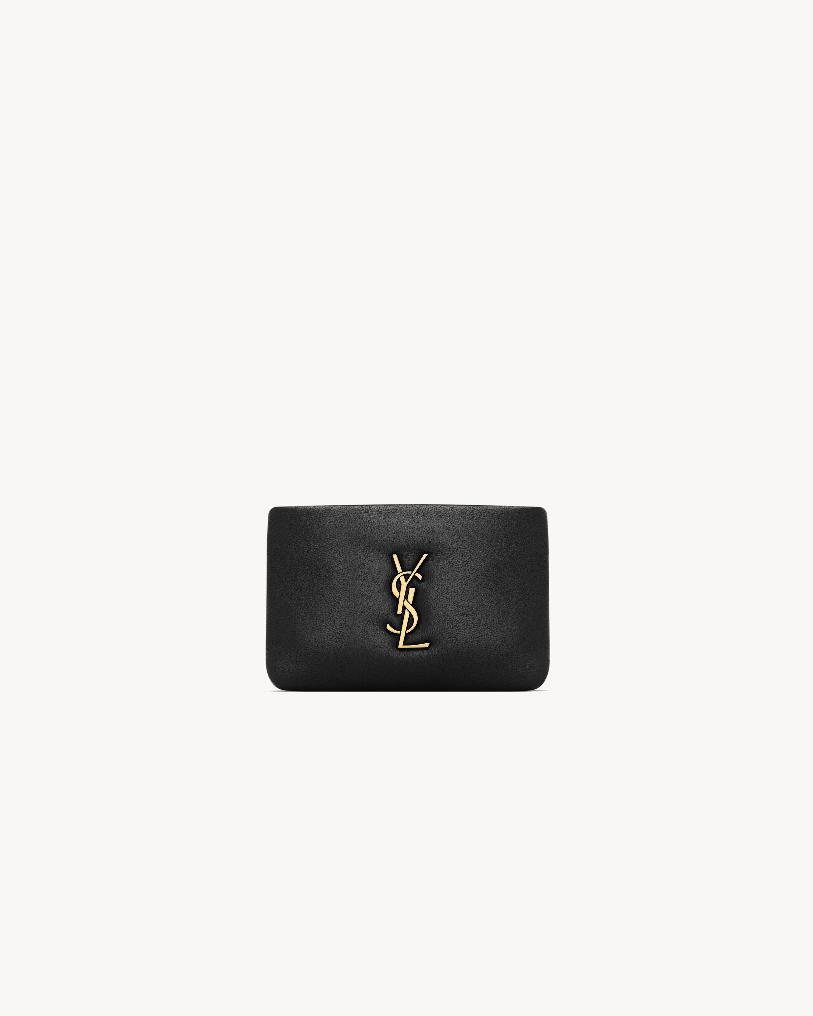 Saint Laurent Calypso Zip Card Case In Lambskin - Black - Women