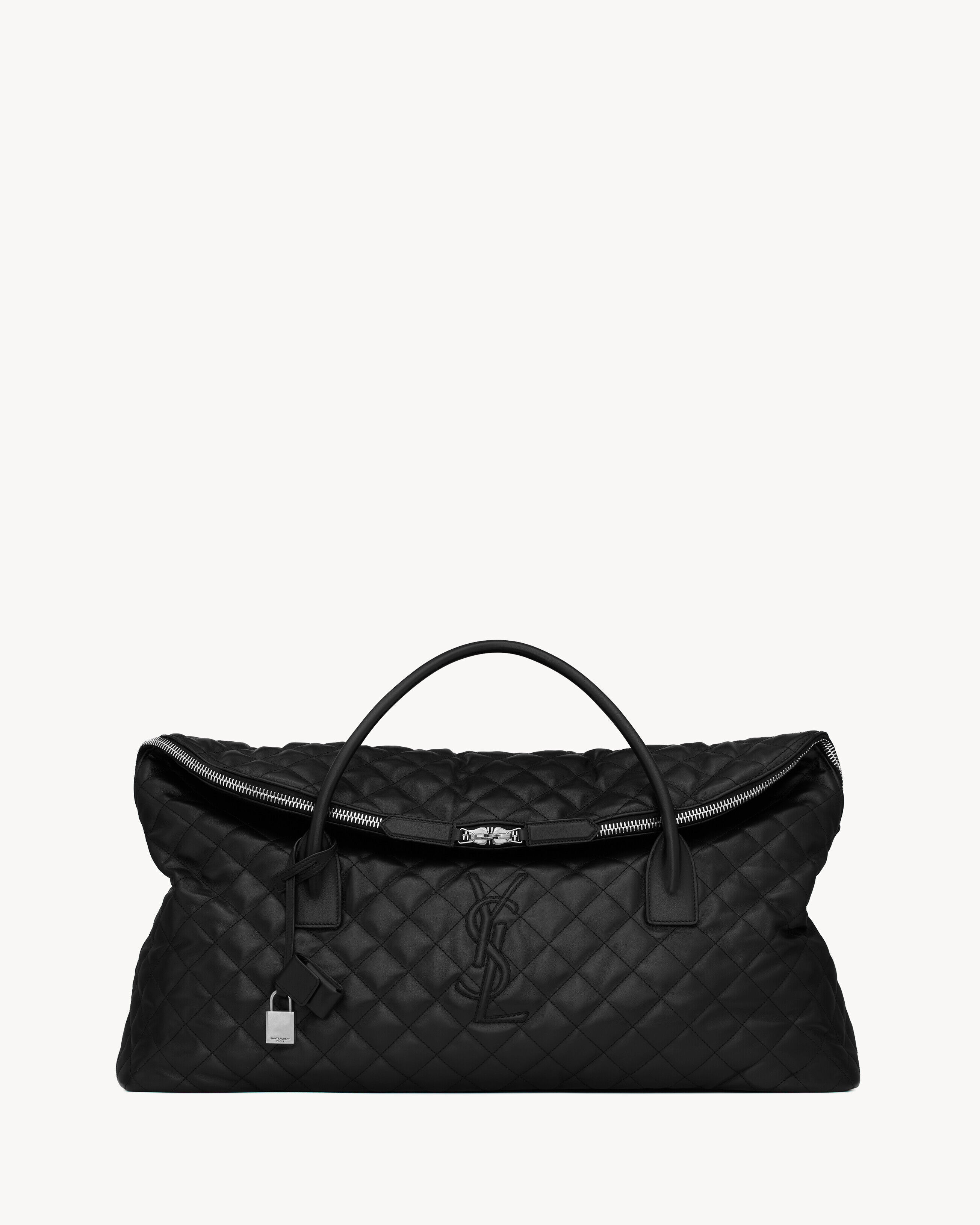 Saint Laurent Es Giant Travel Bag In Quilted Leather - Black - Women