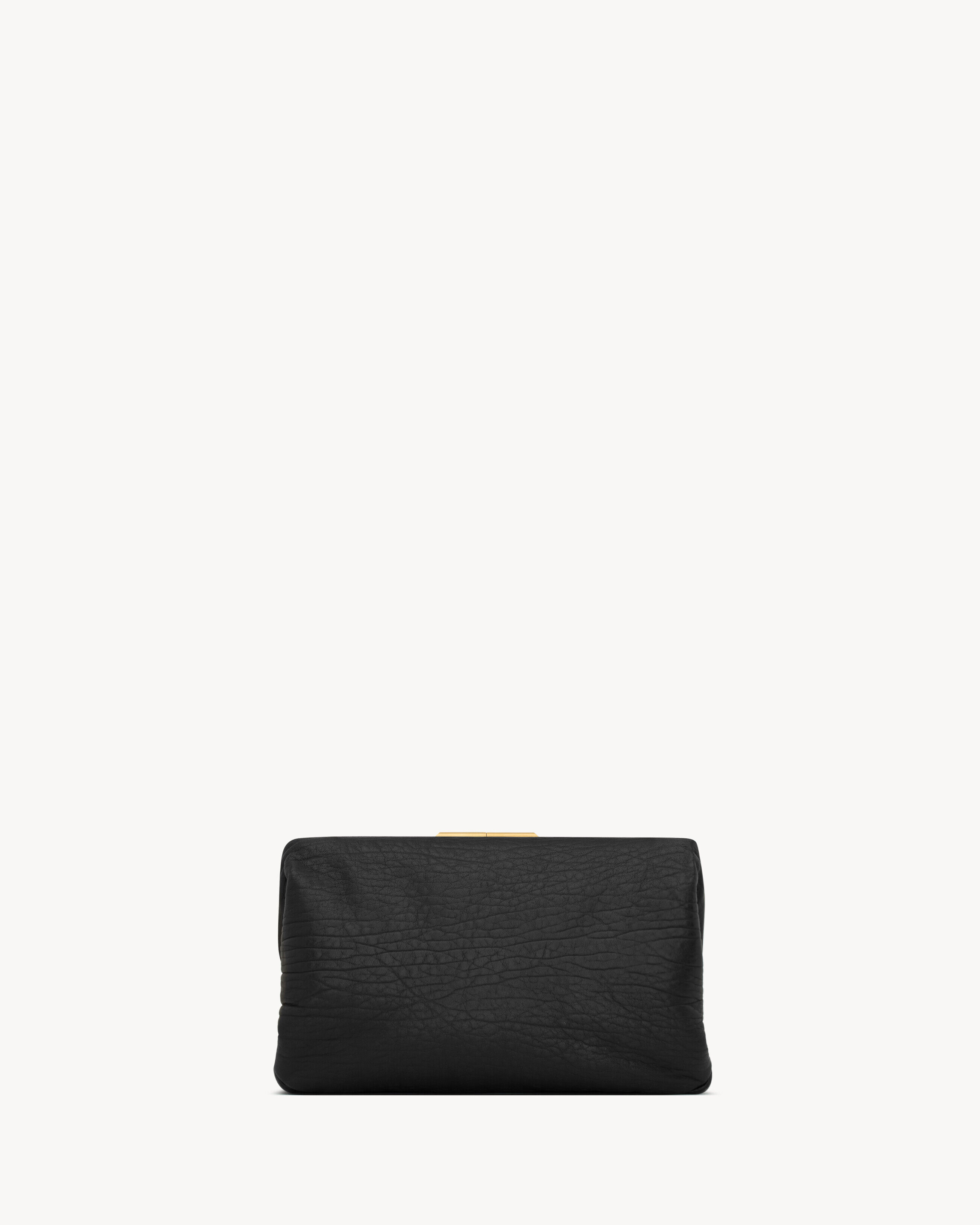 Saint Laurent Clutch Large In Lambskin - Black - Women