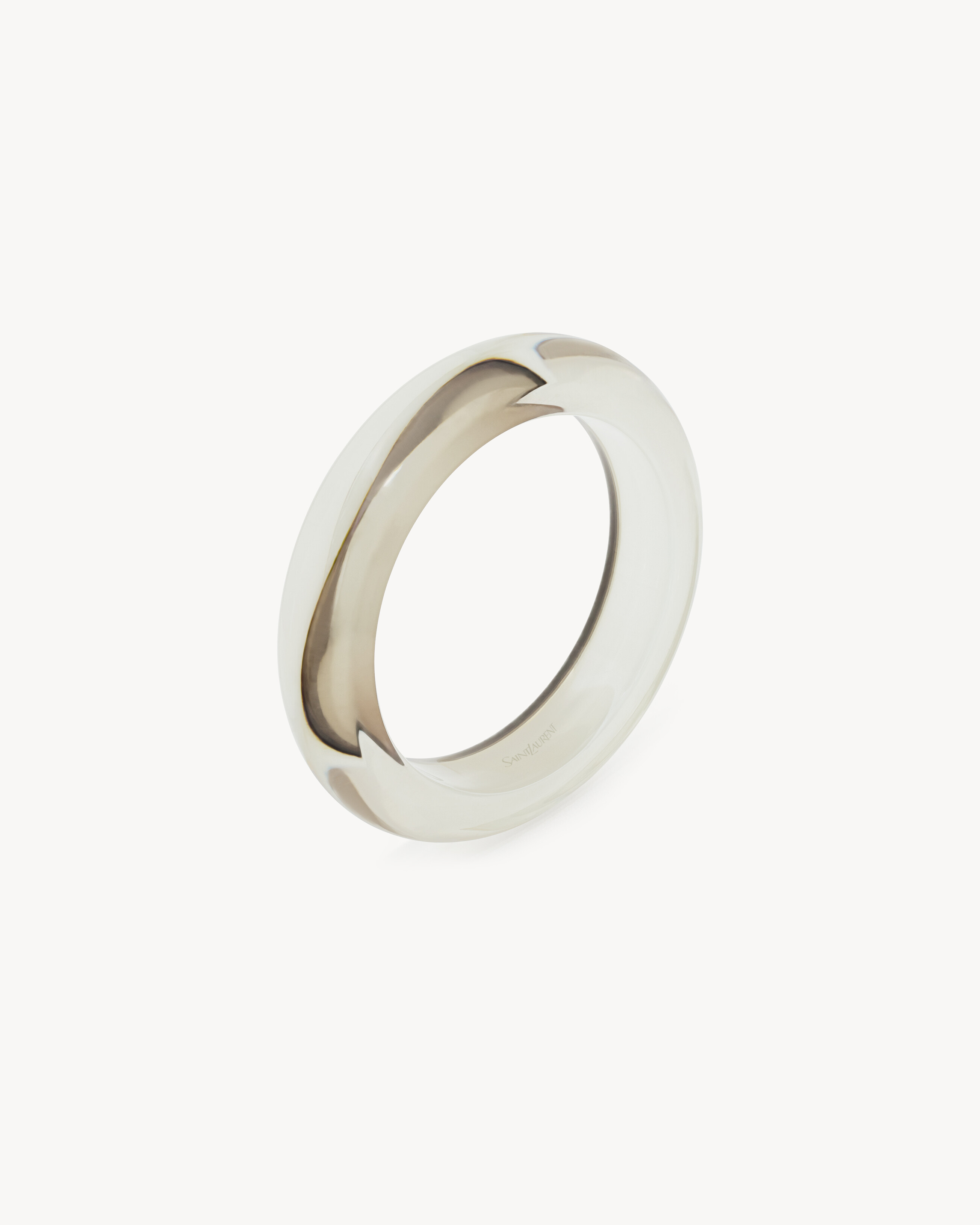 Saint Laurent Bangle In Resin - Amber - Women - XS