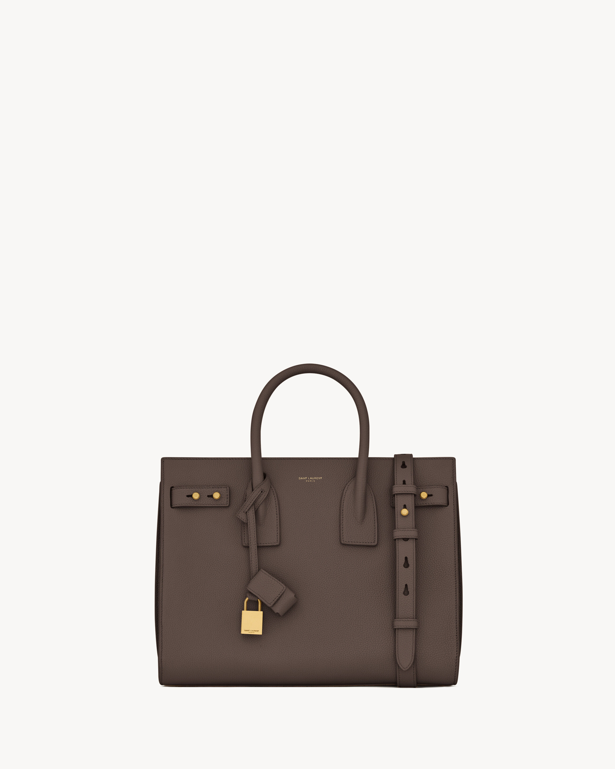 Saint Laurent Sac De Jour In Supple Grained Leather - Small - Amber - Women