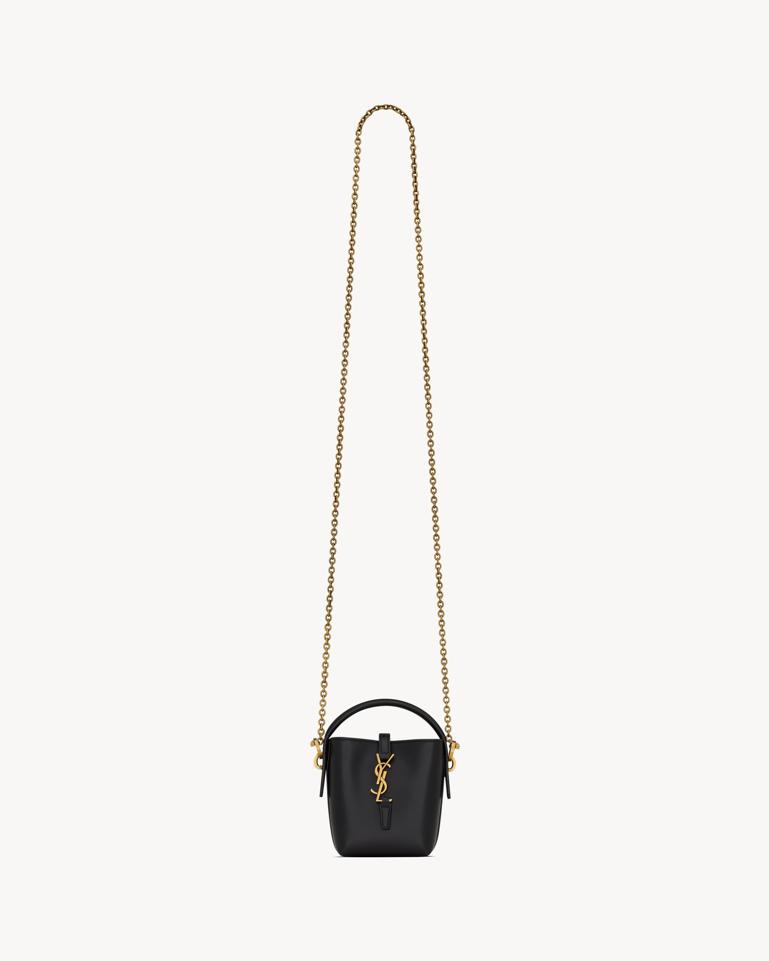 Saint Laurent Le 37 Micro In Shiny Leather - Black - Women