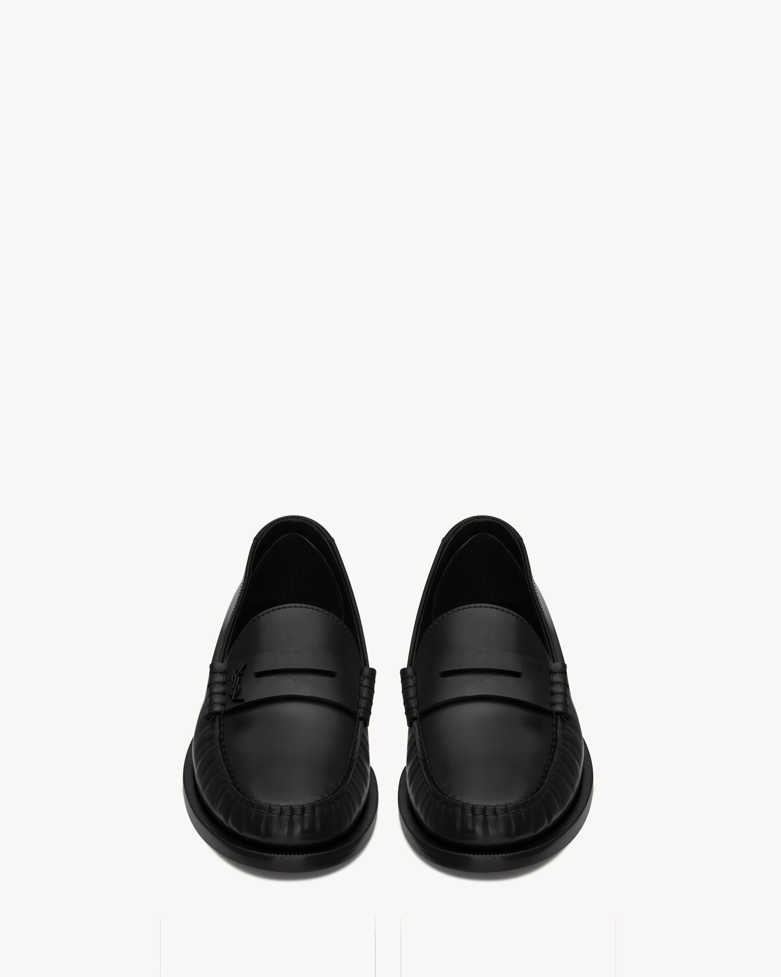 Saint Laurent Le Loafer Penny Slippers In Smooth Leather - Black - Women - 36