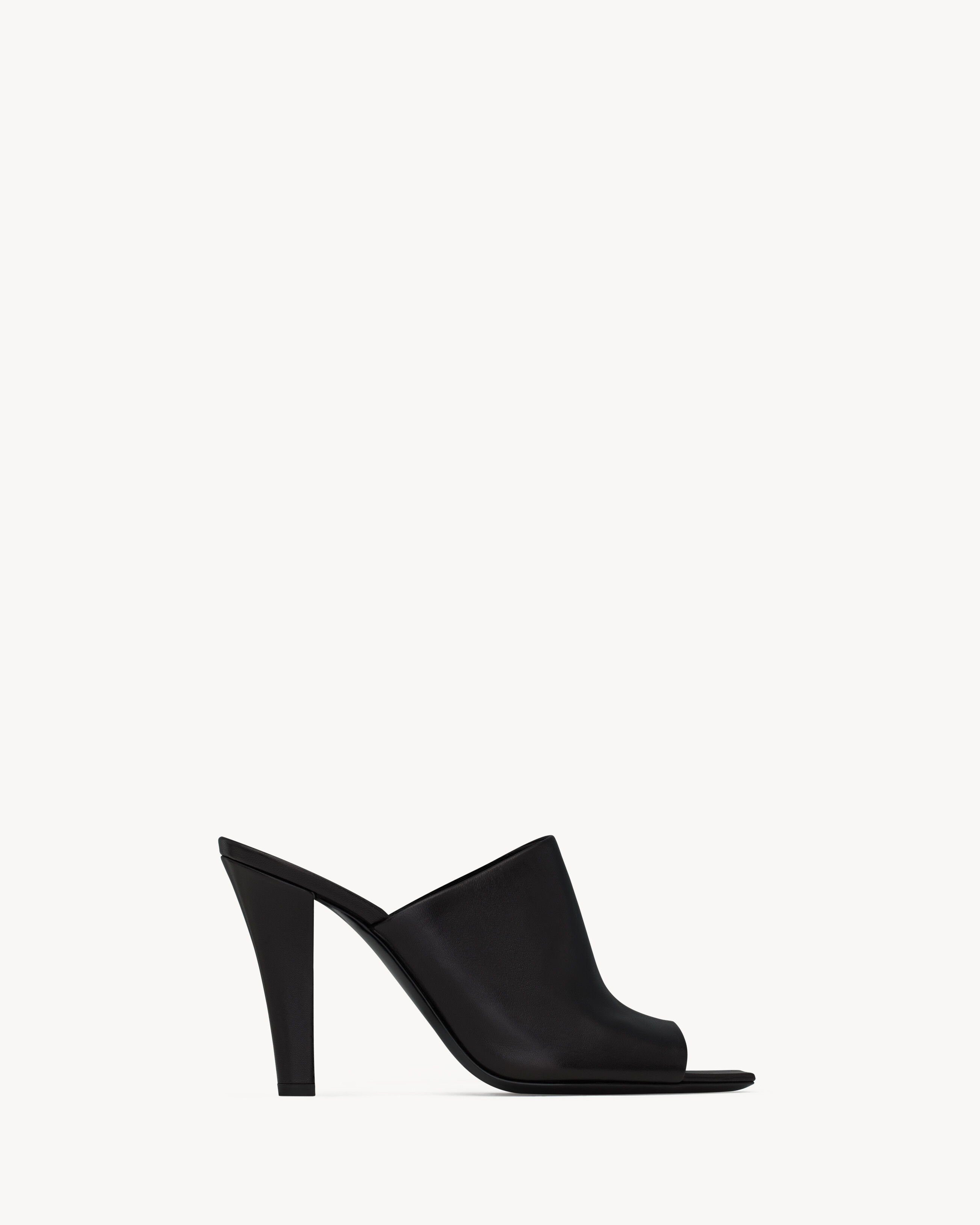 Saint Laurent Jill Mules In Smooth Leather - Black - Women - 37