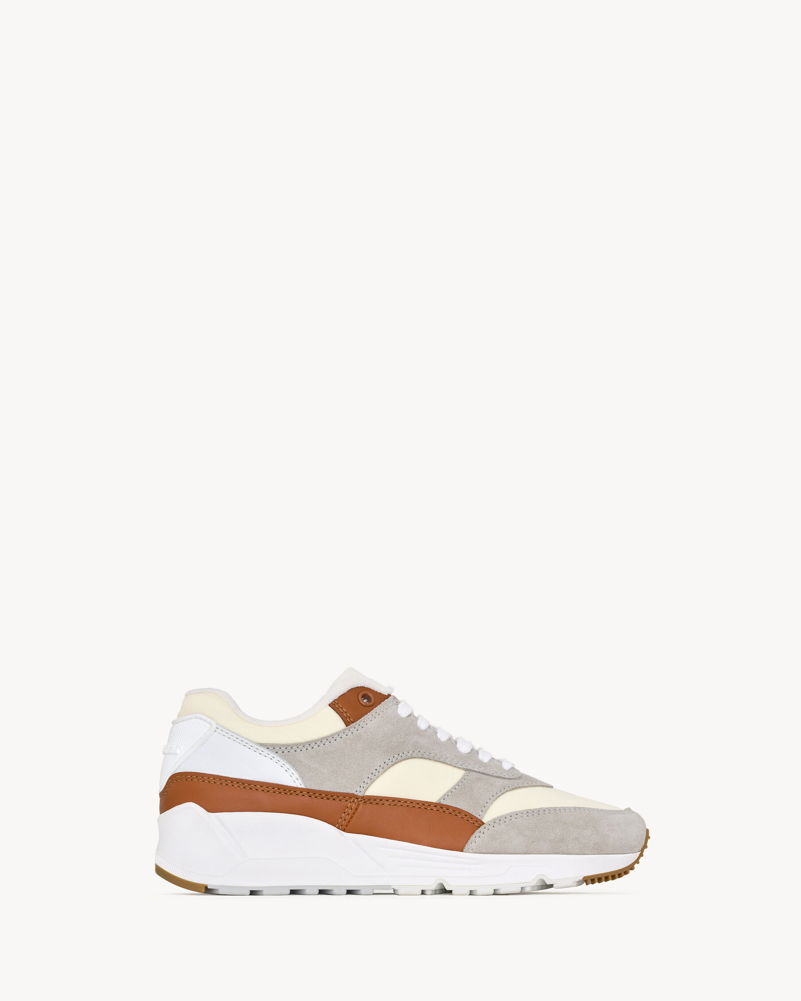 Saint Laurent Bump Sneakers In Nylon/Suede And Leather - White - Men - 44.5