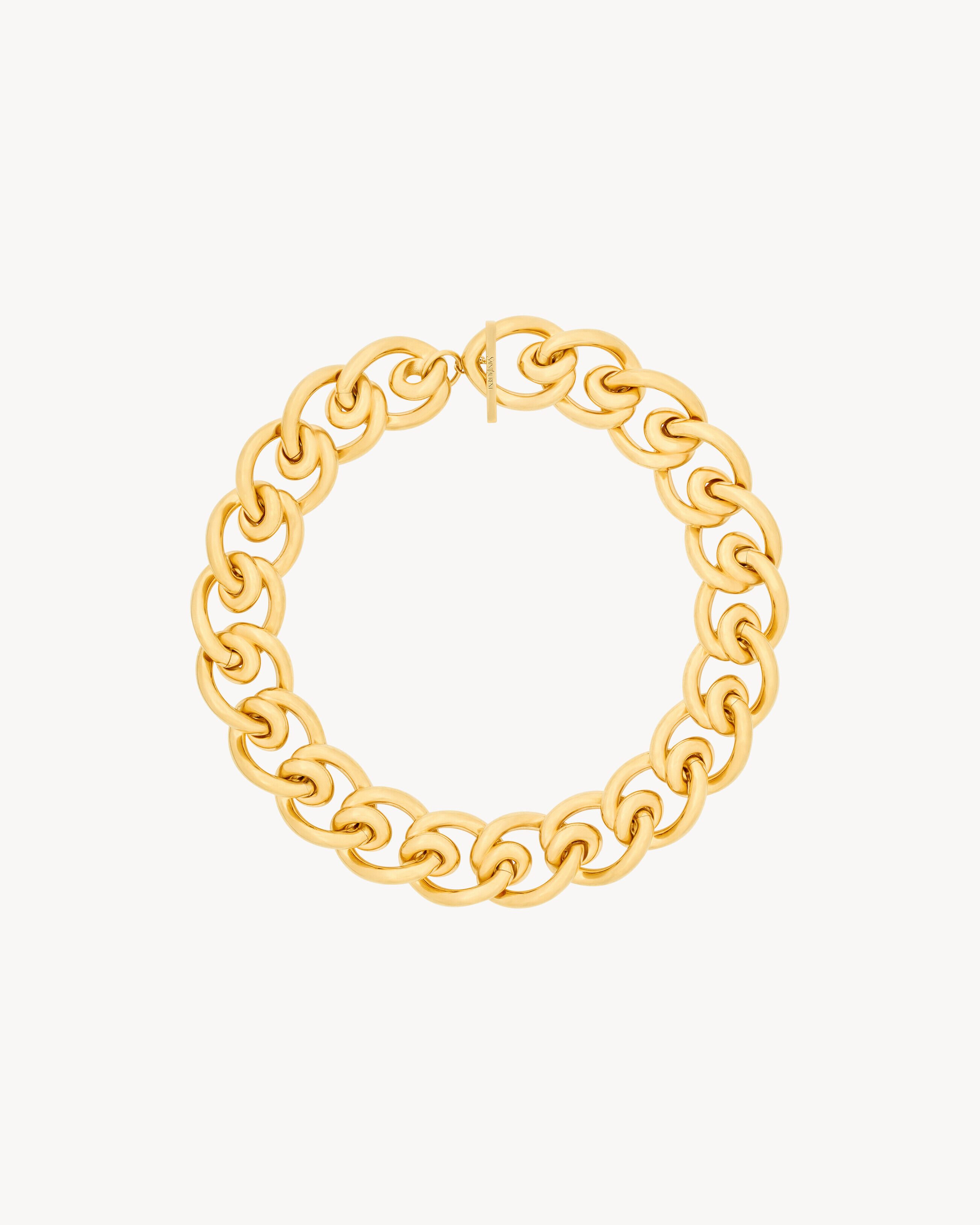 Saint Laurent Coiled Chain Necklace In Metal - Yellow/gold - Women - L