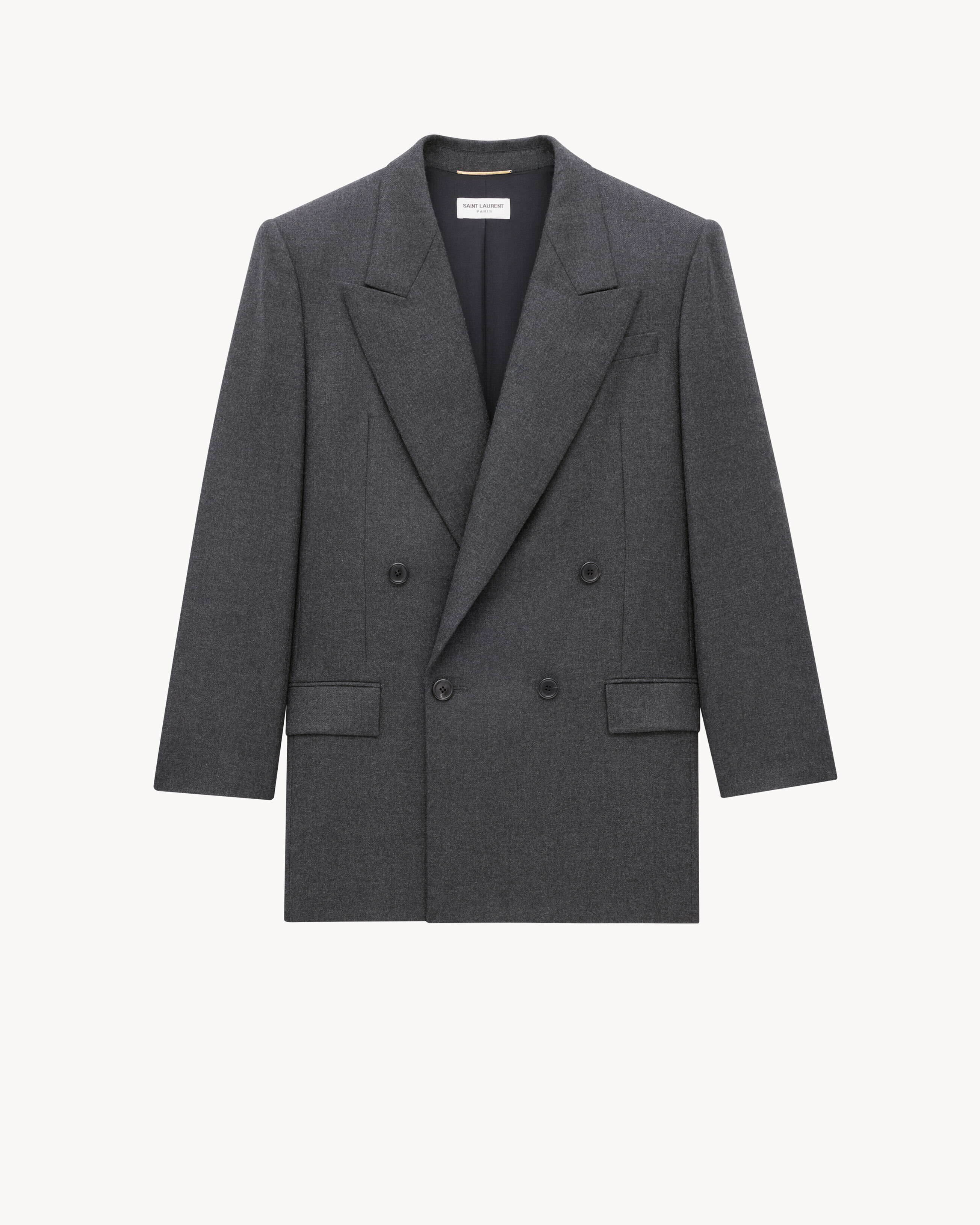 Saint Laurent Veste En Cachemire - Gris - Femme - 38