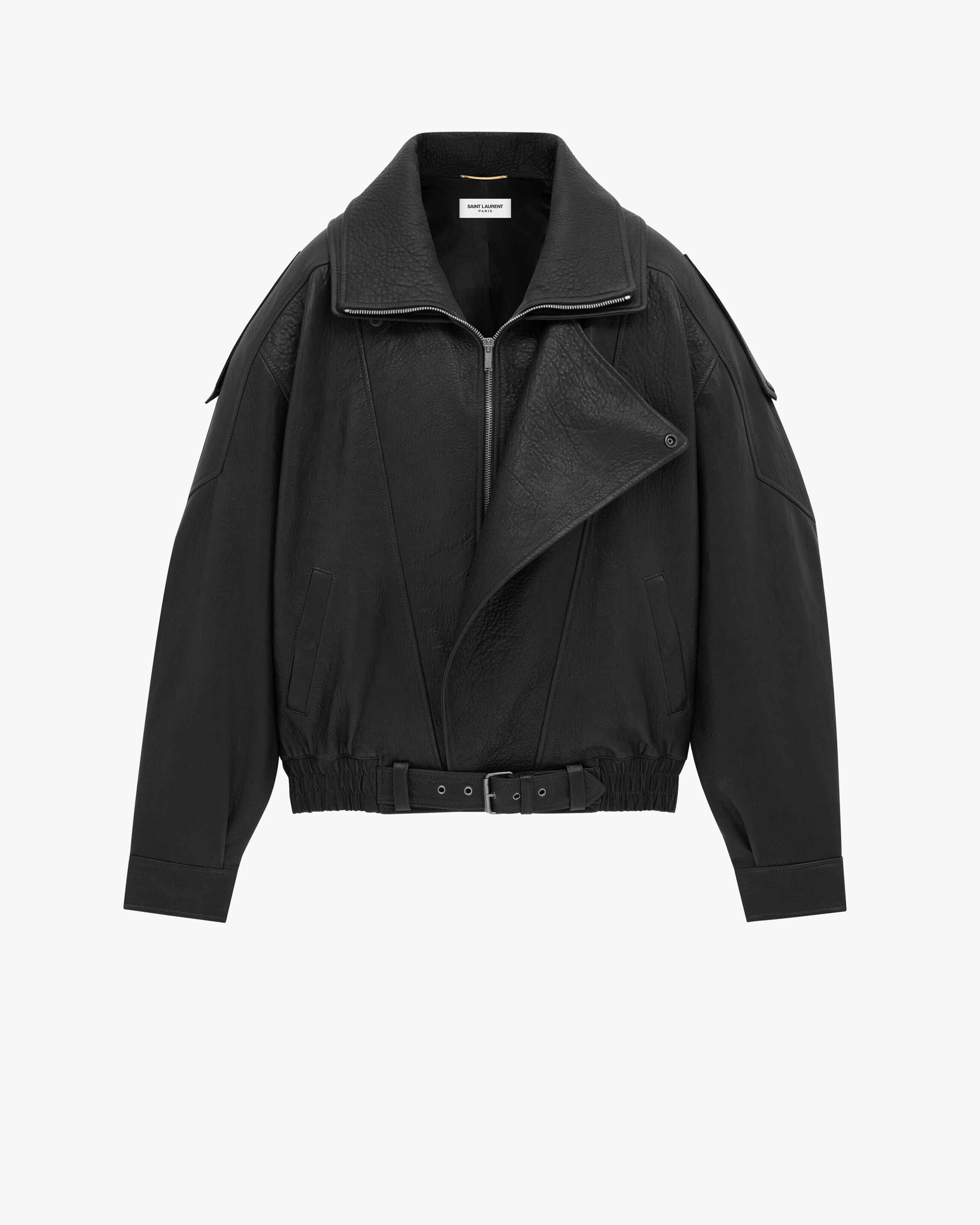 Saint Laurent Bomber Jacket In Lambskin - Black - Women - 36