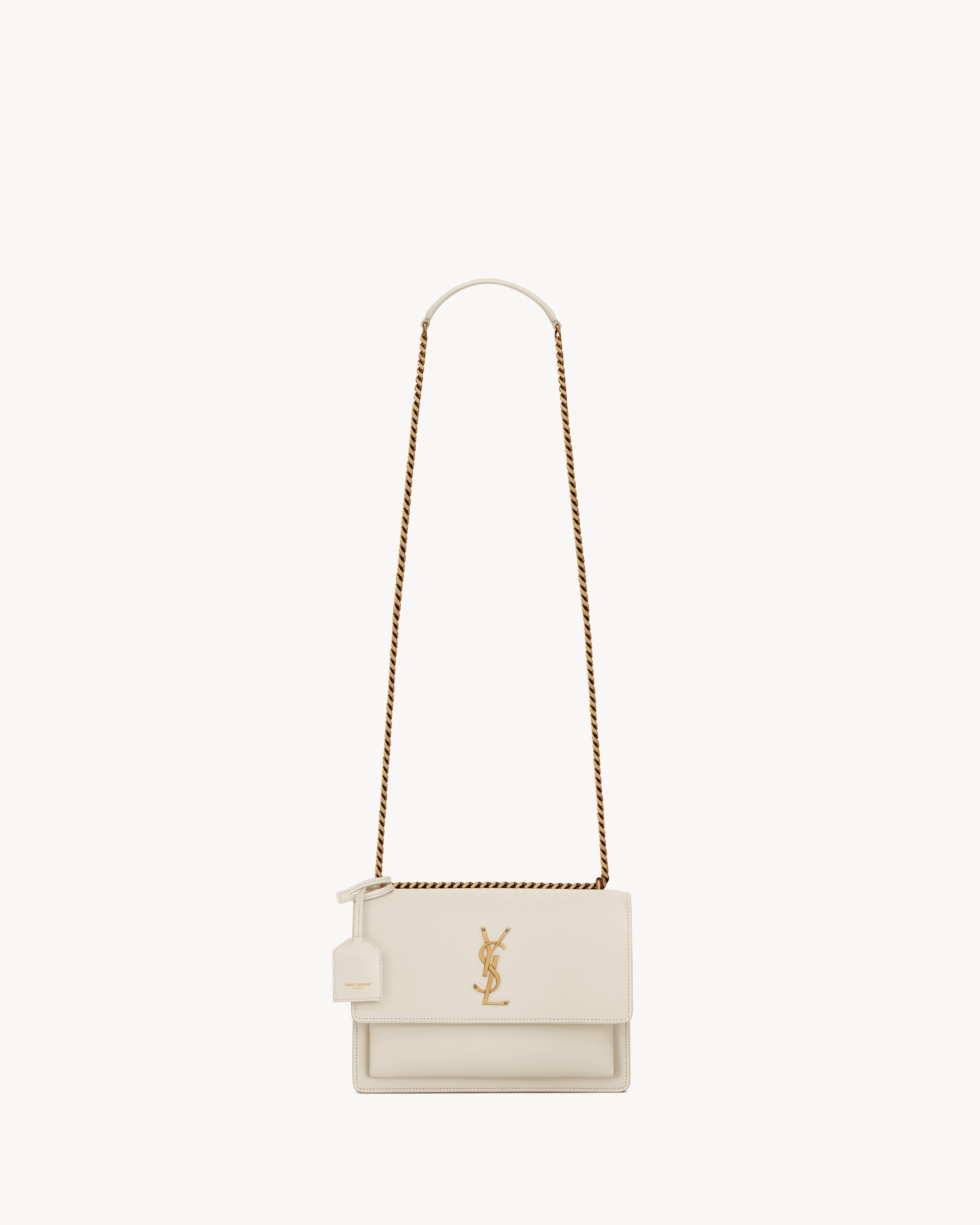 Saint Laurent Sunset Medium In Smooth Leather - White - Women