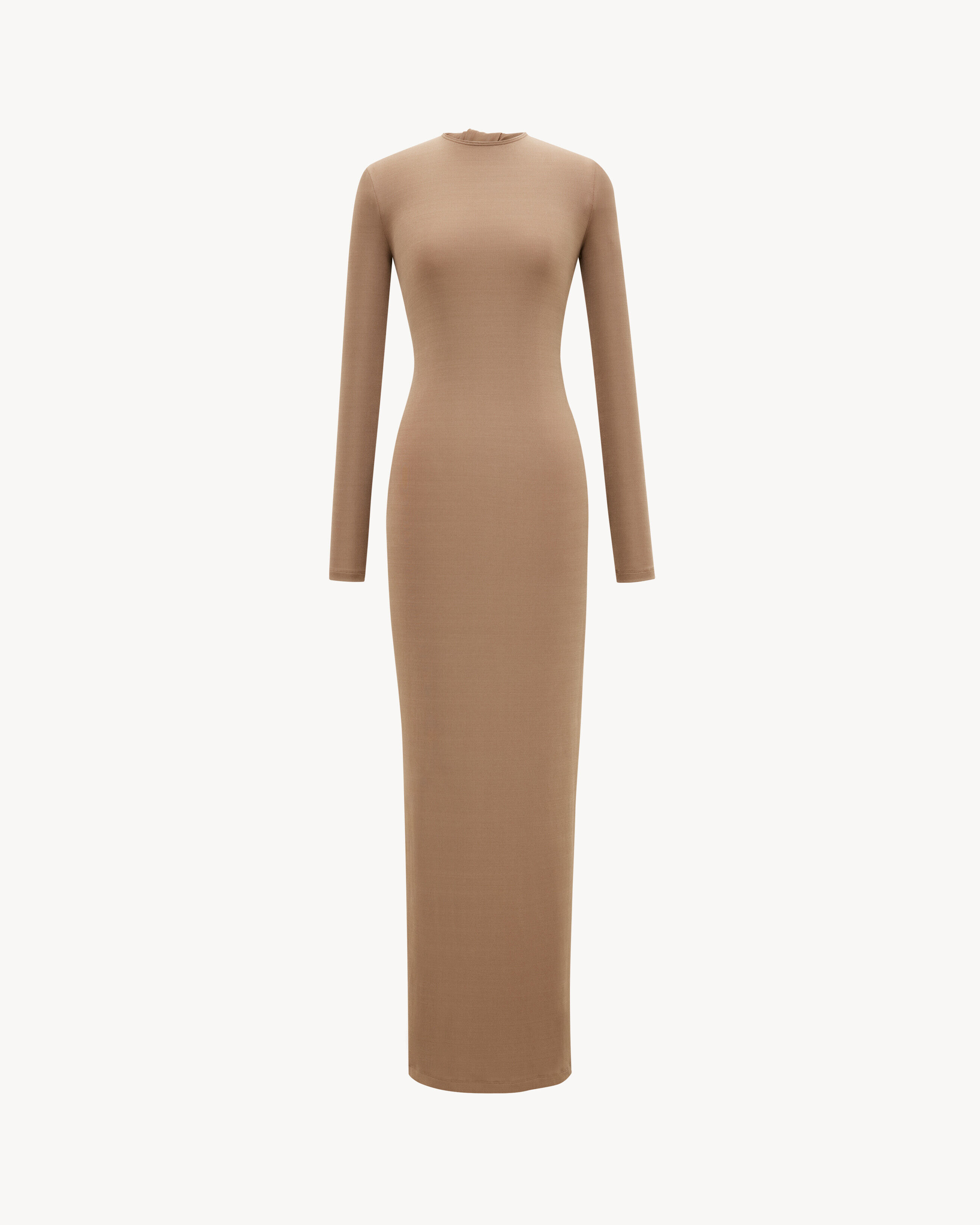 Saint Laurent Backless Dress In Jersey - Amber - Women - L