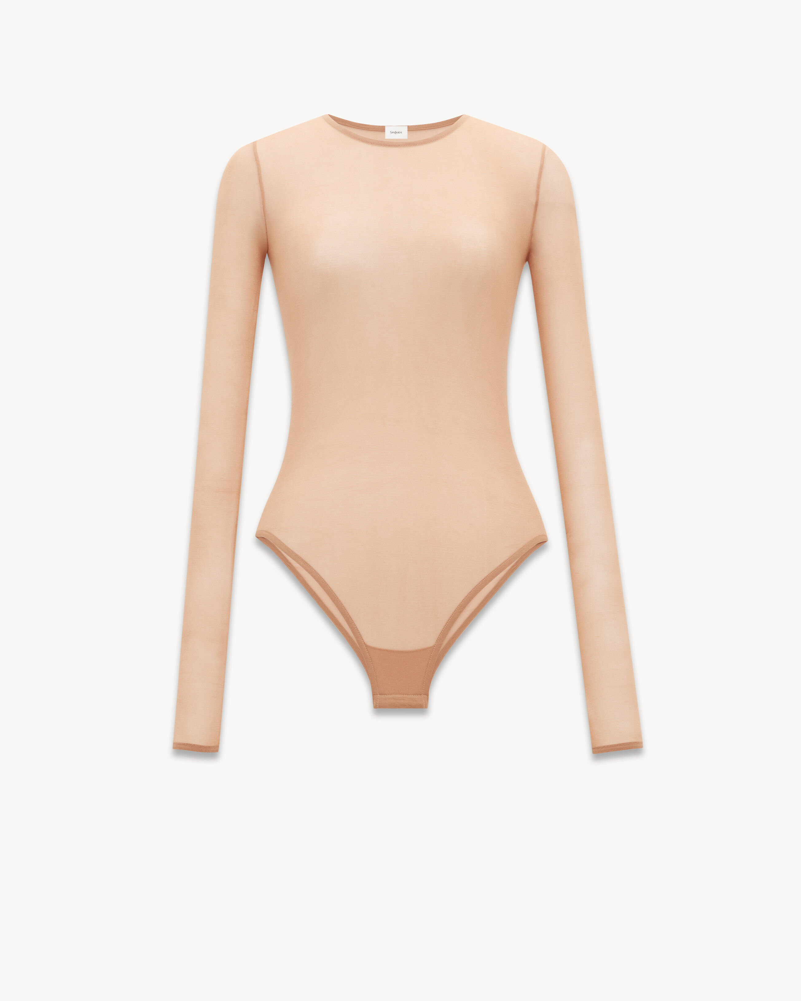 Saint Laurent Bodysuit In Stretch Jersey - Beige - Women - L