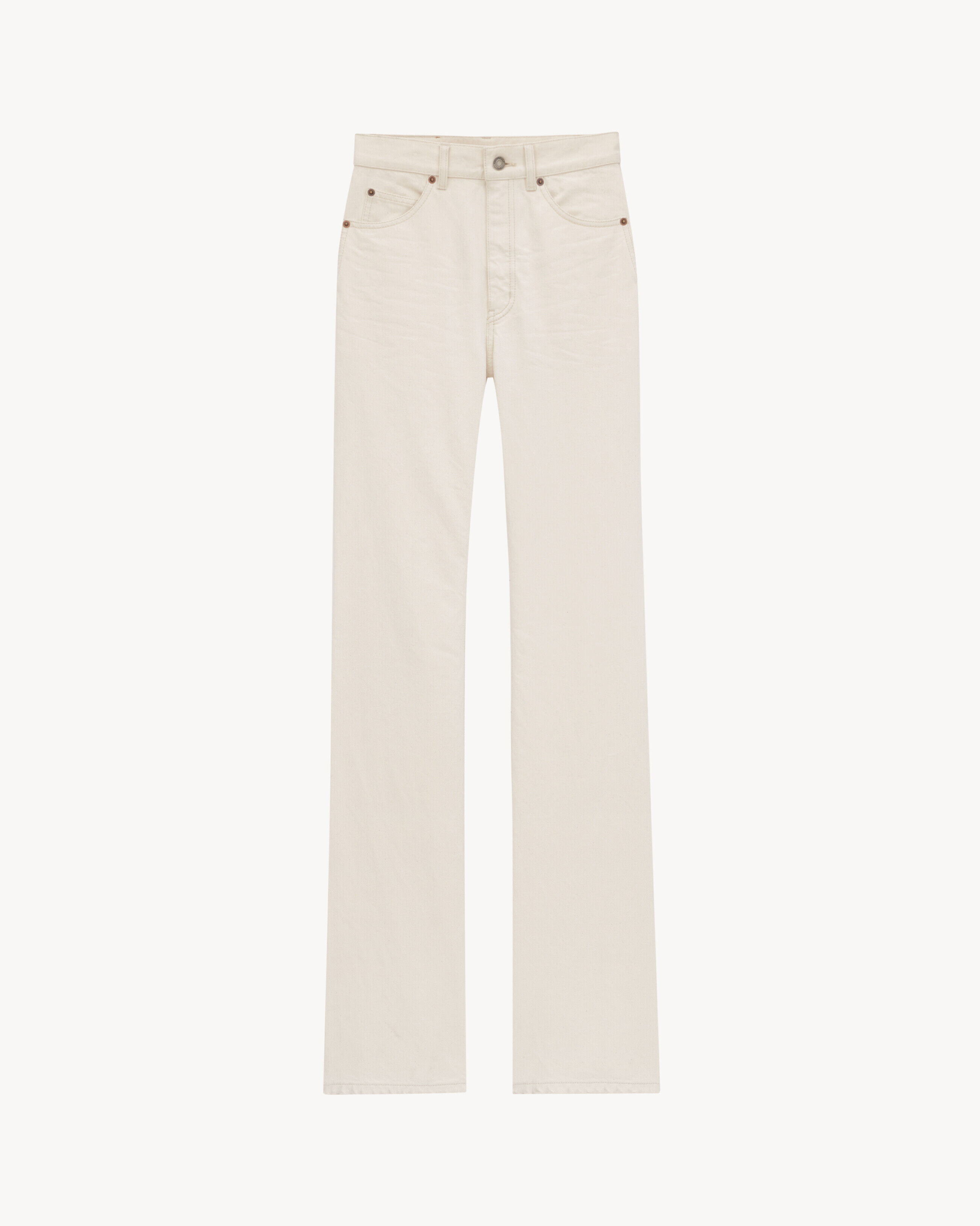 Saint Laurent 70'S Jeans In Almond Milk Denim - White - Women - 38