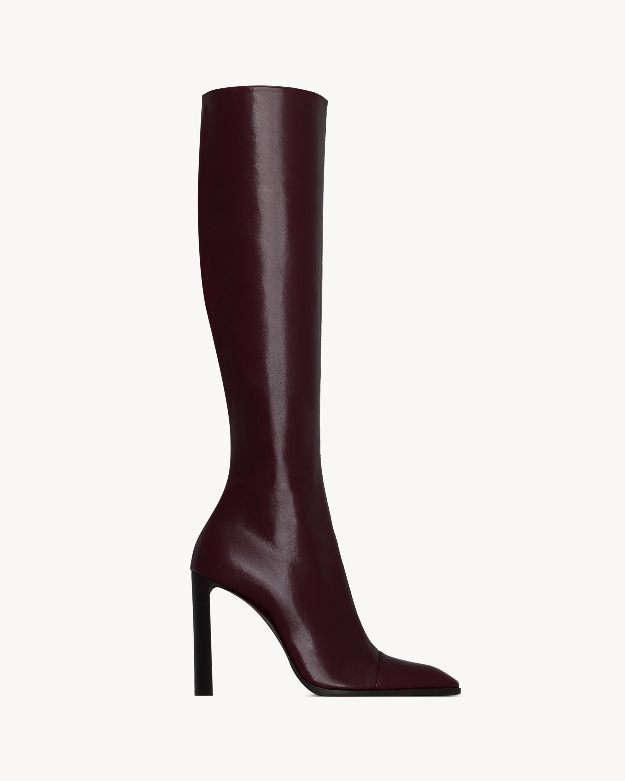 Saint Laurent Venetia Boots In Smooth Leather - Red - Women - 40.5