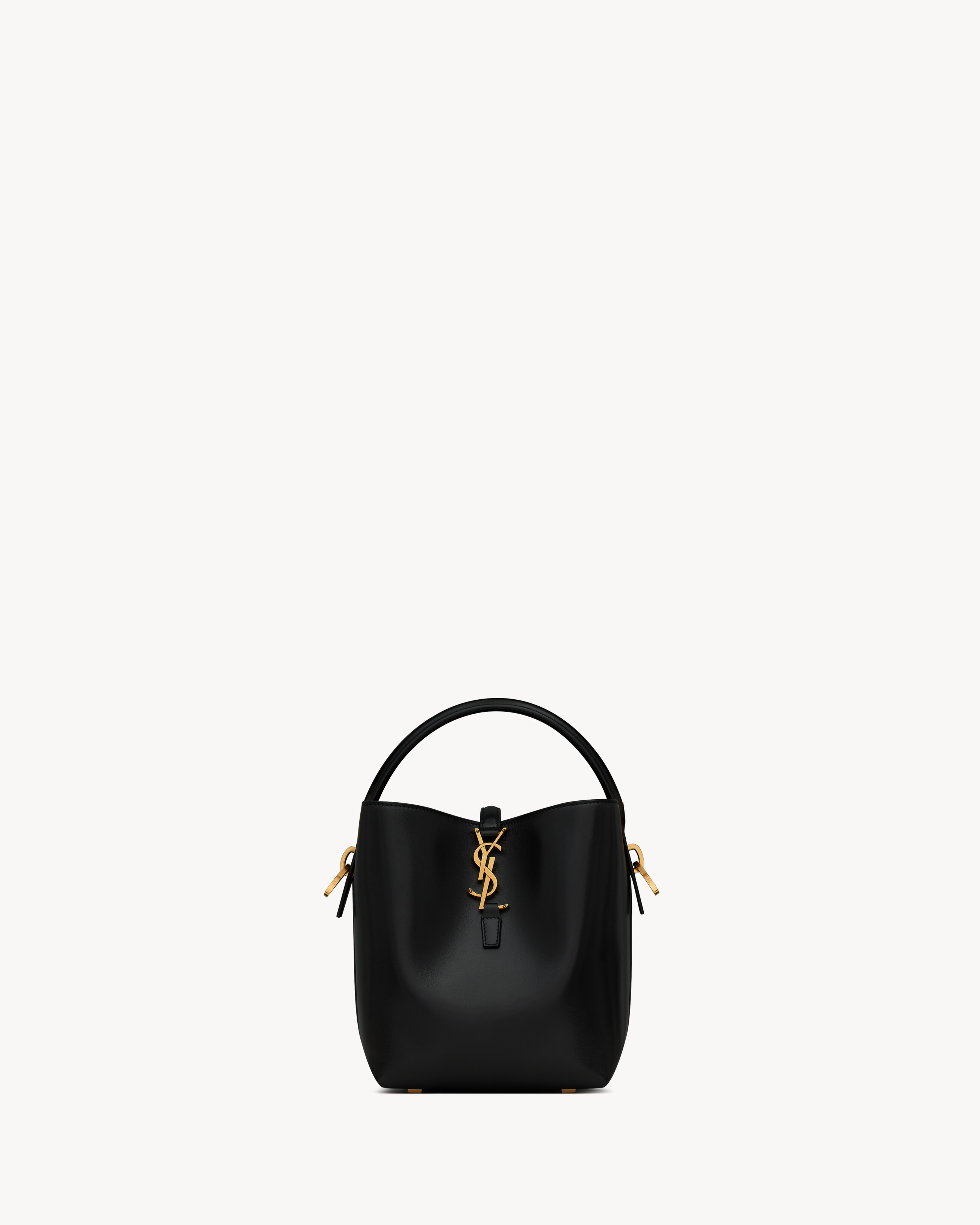 Saint Laurent Le 37 Small In Shiny Leather - Black - Women