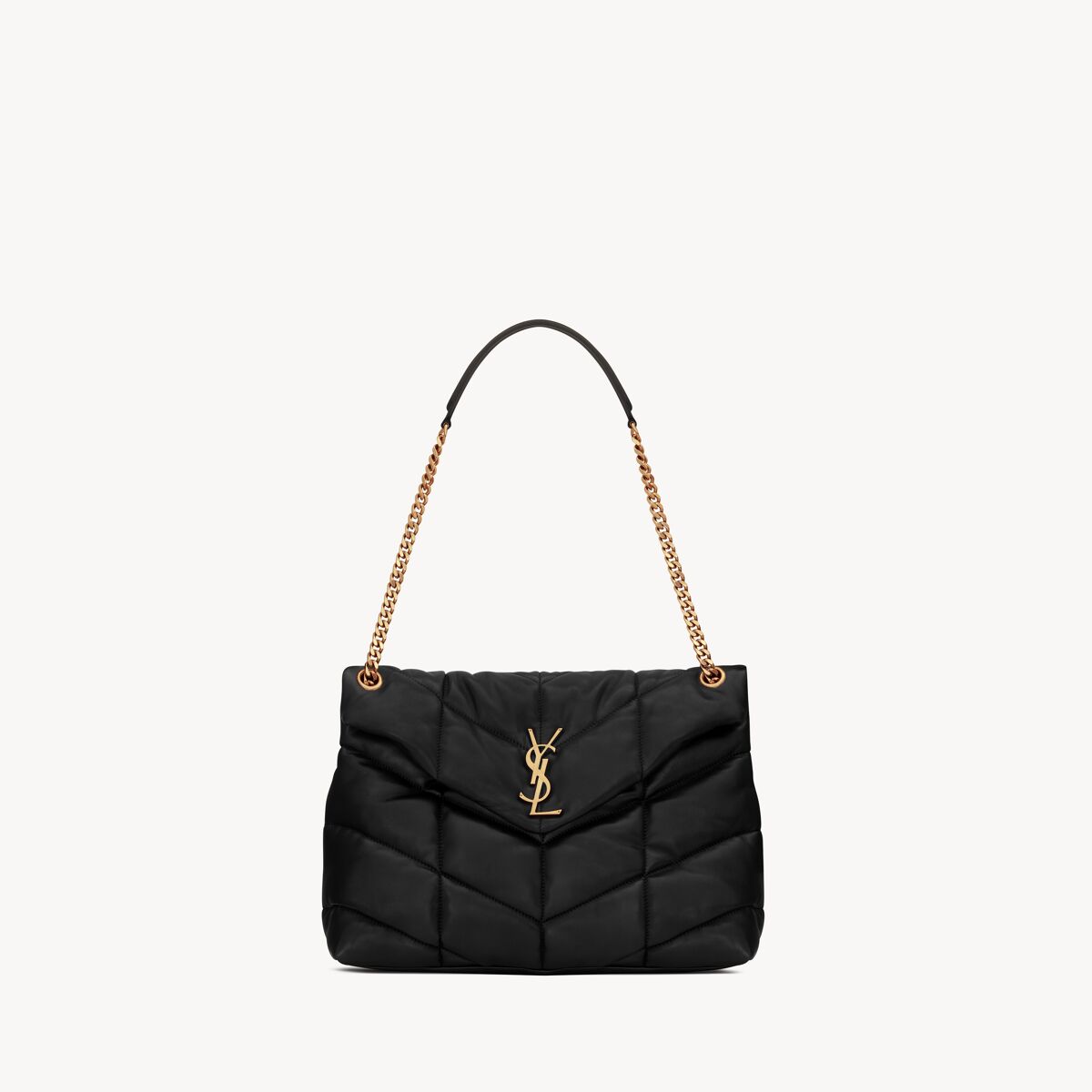 Saint Laurent Puffer Medium In Nappa Trapuntata - Nero - Donna