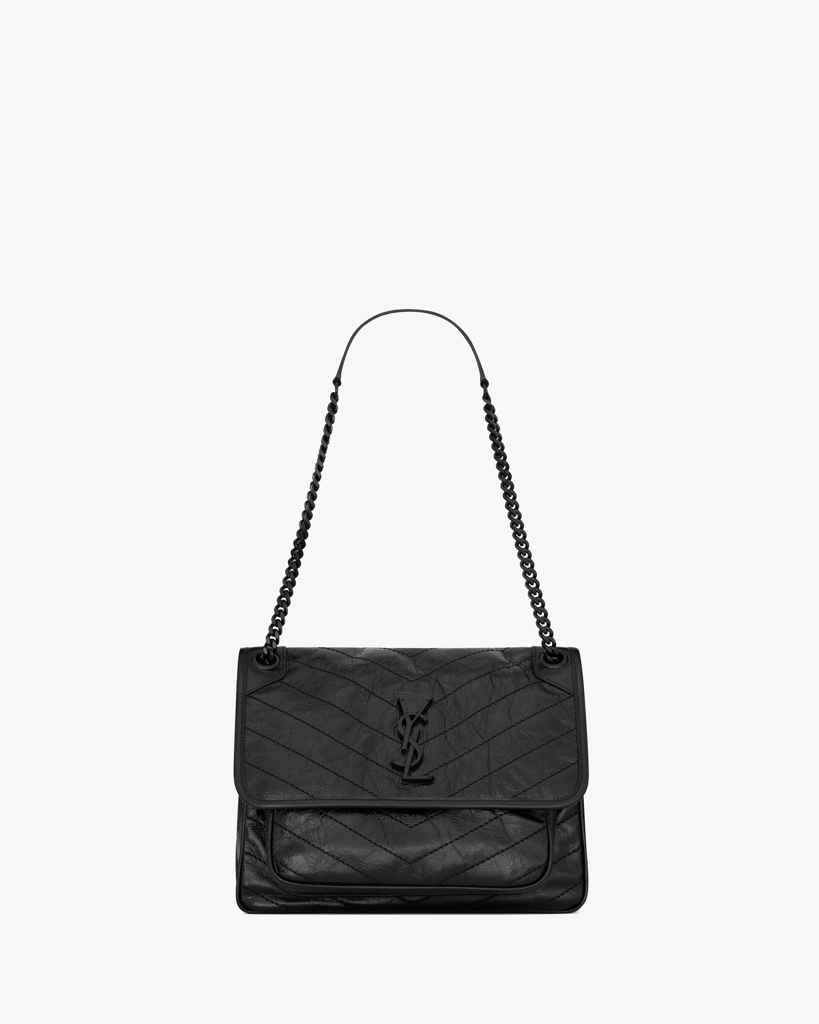 Saint Laurent Niki Medium In Vintage Leather - Black - Women