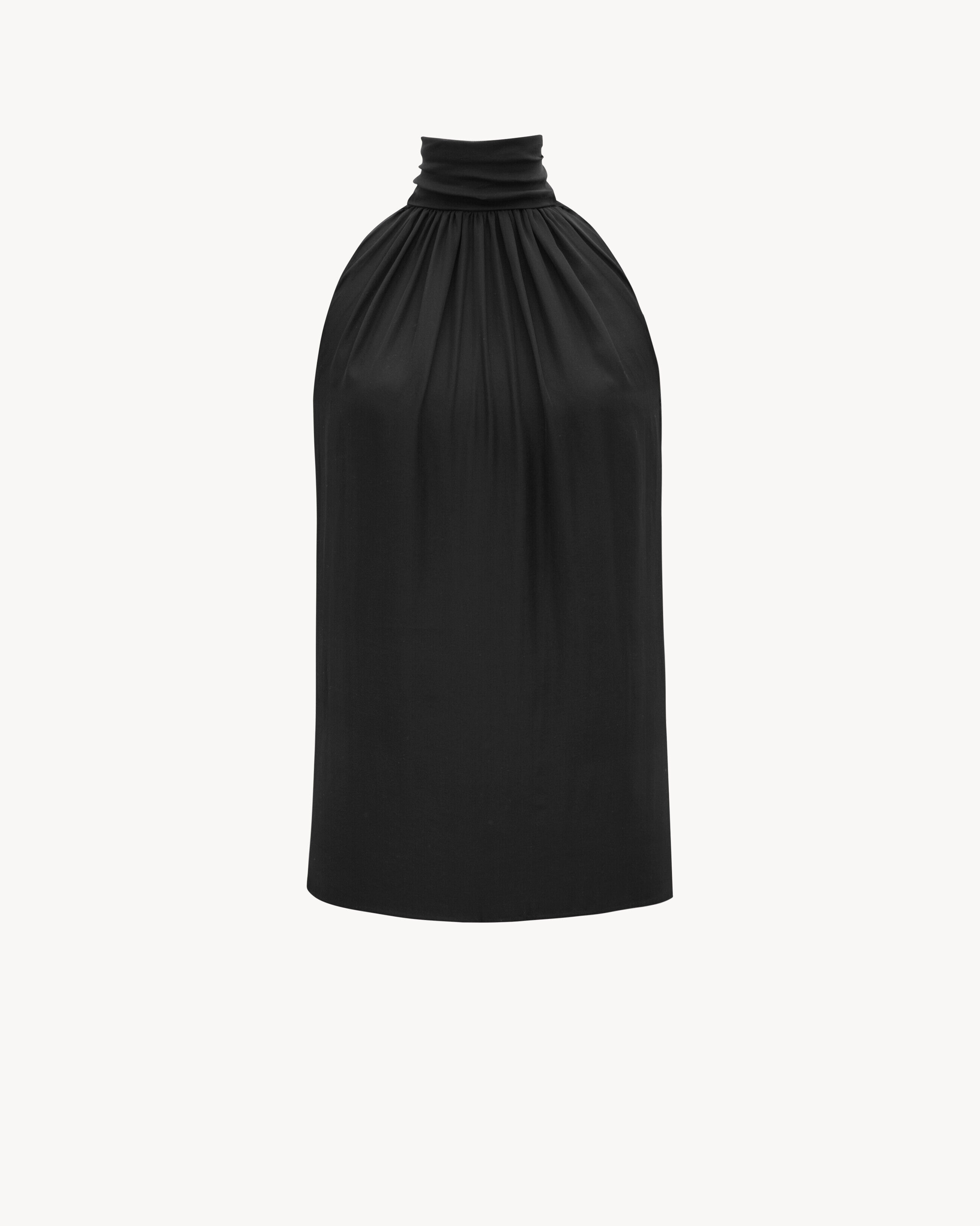 Saint Laurent Blusa In Mussola Di Seta - Nero - Donna - 36