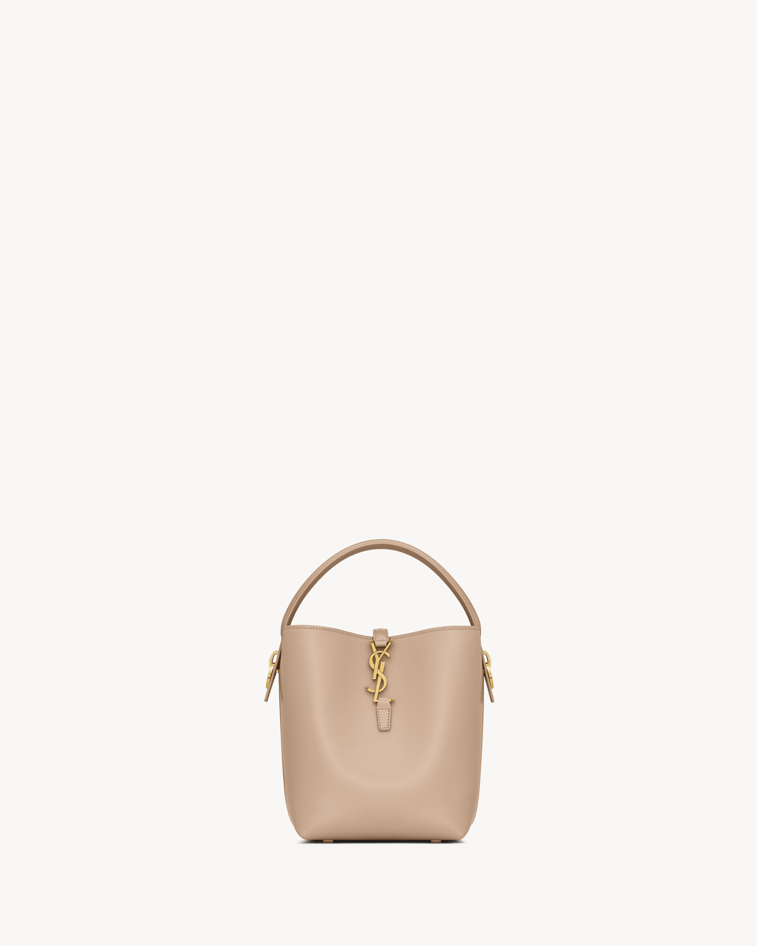 Saint Laurent Le 37 Small In Shiny Leather - Beige - Women