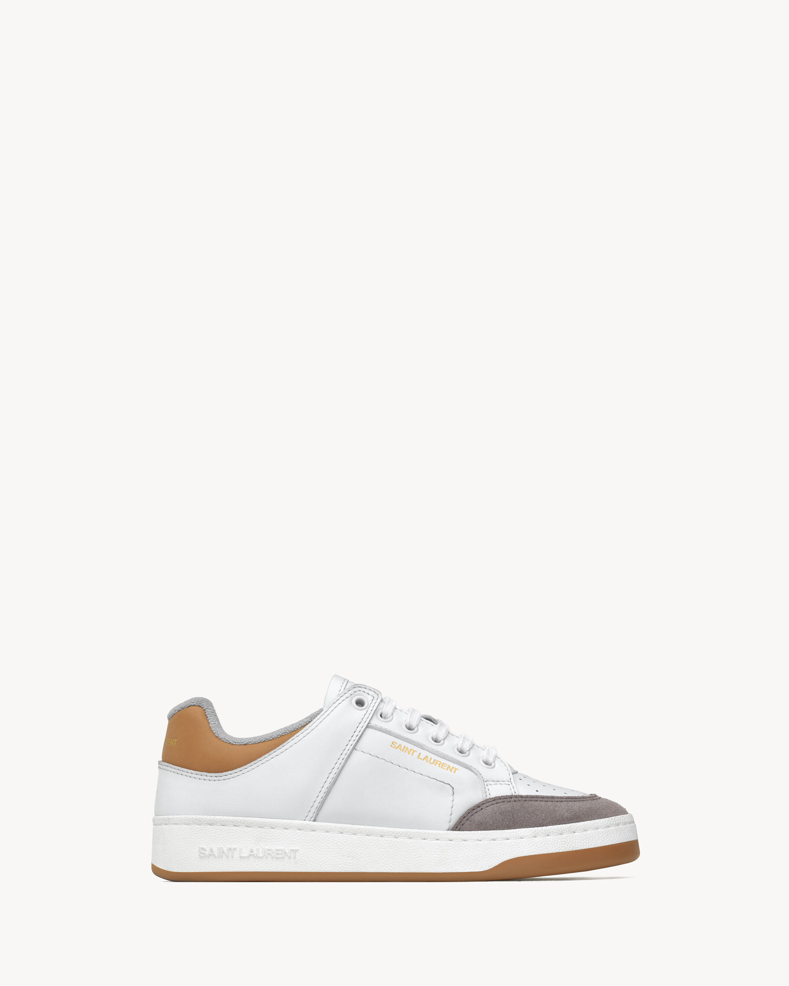 Saint Laurent Sl/61 Sneakers In Smooth Leather And Suede - White - Women - 37.5