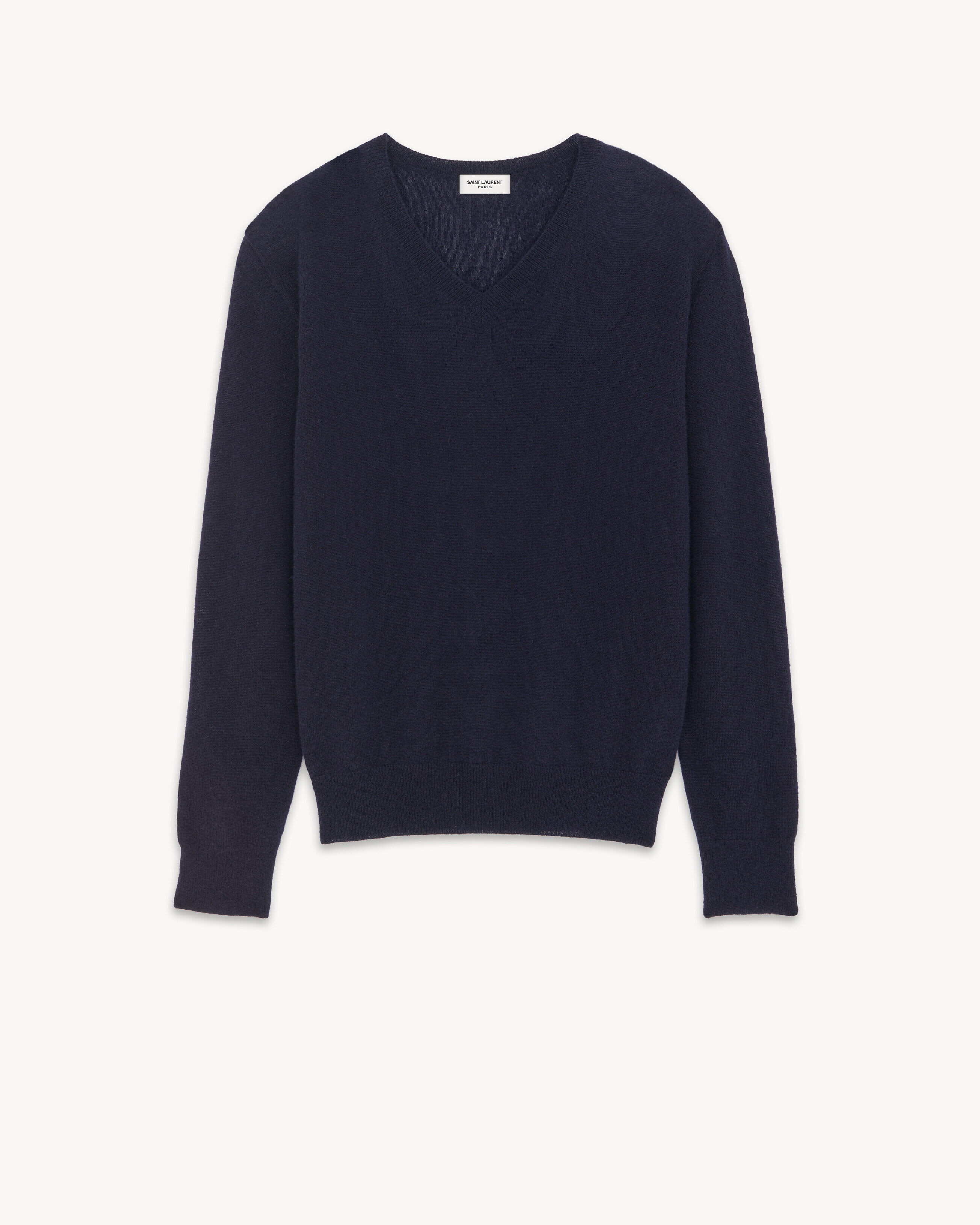 Saint Laurent Pull En Cachemire Et Soie - Bleu - Femme - XL