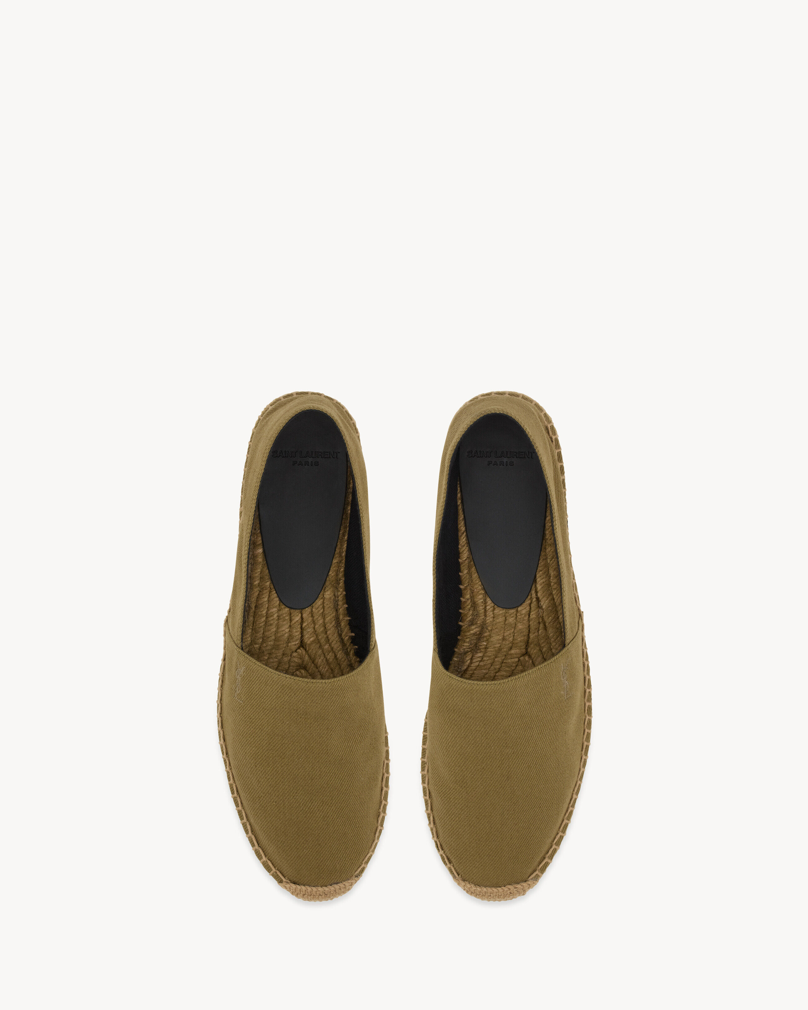 Saint Laurent Espadrilles In Cotton Gabardine - Green - Women - 34