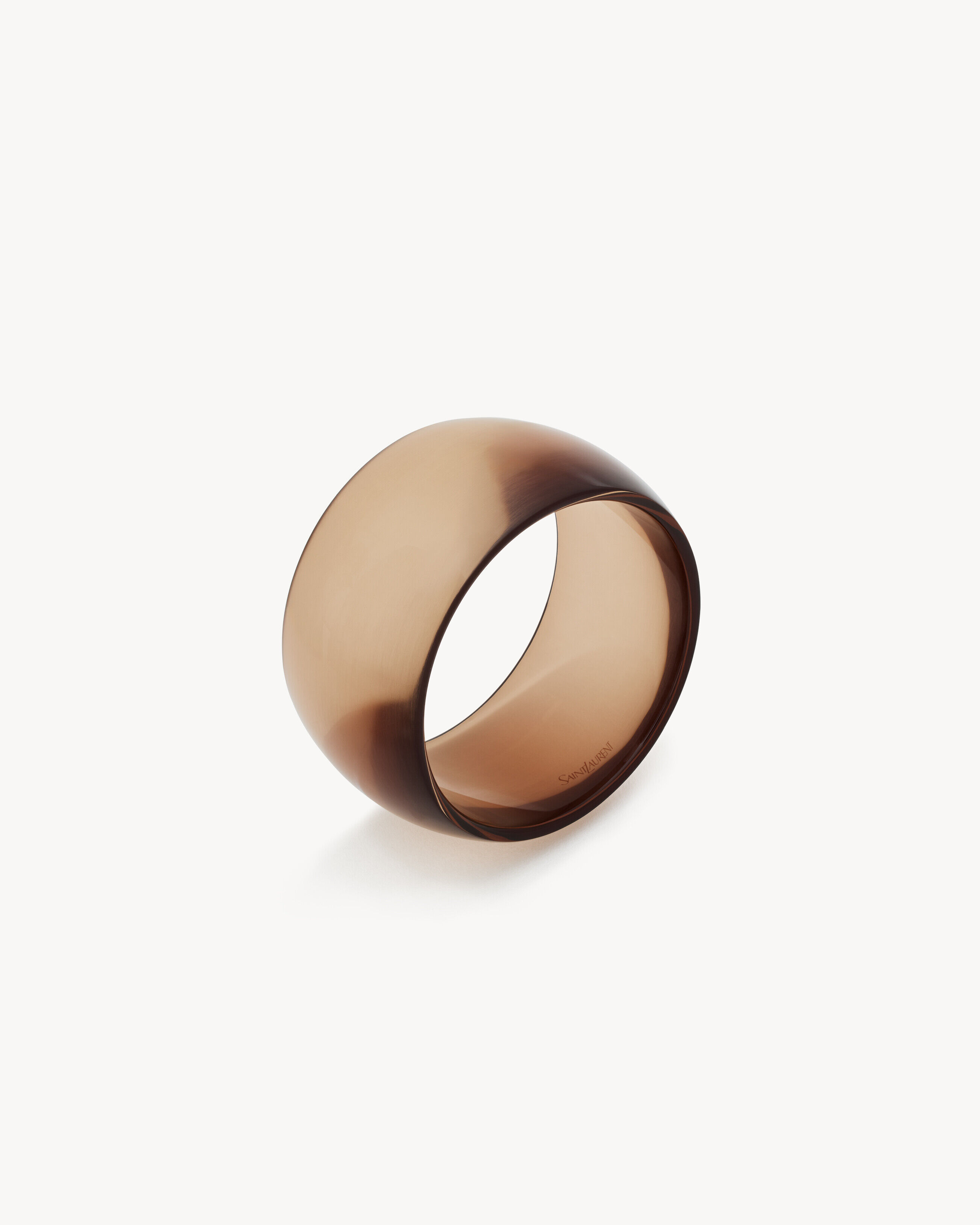 Saint Laurent Bangle In Resin - Amber - Women - S