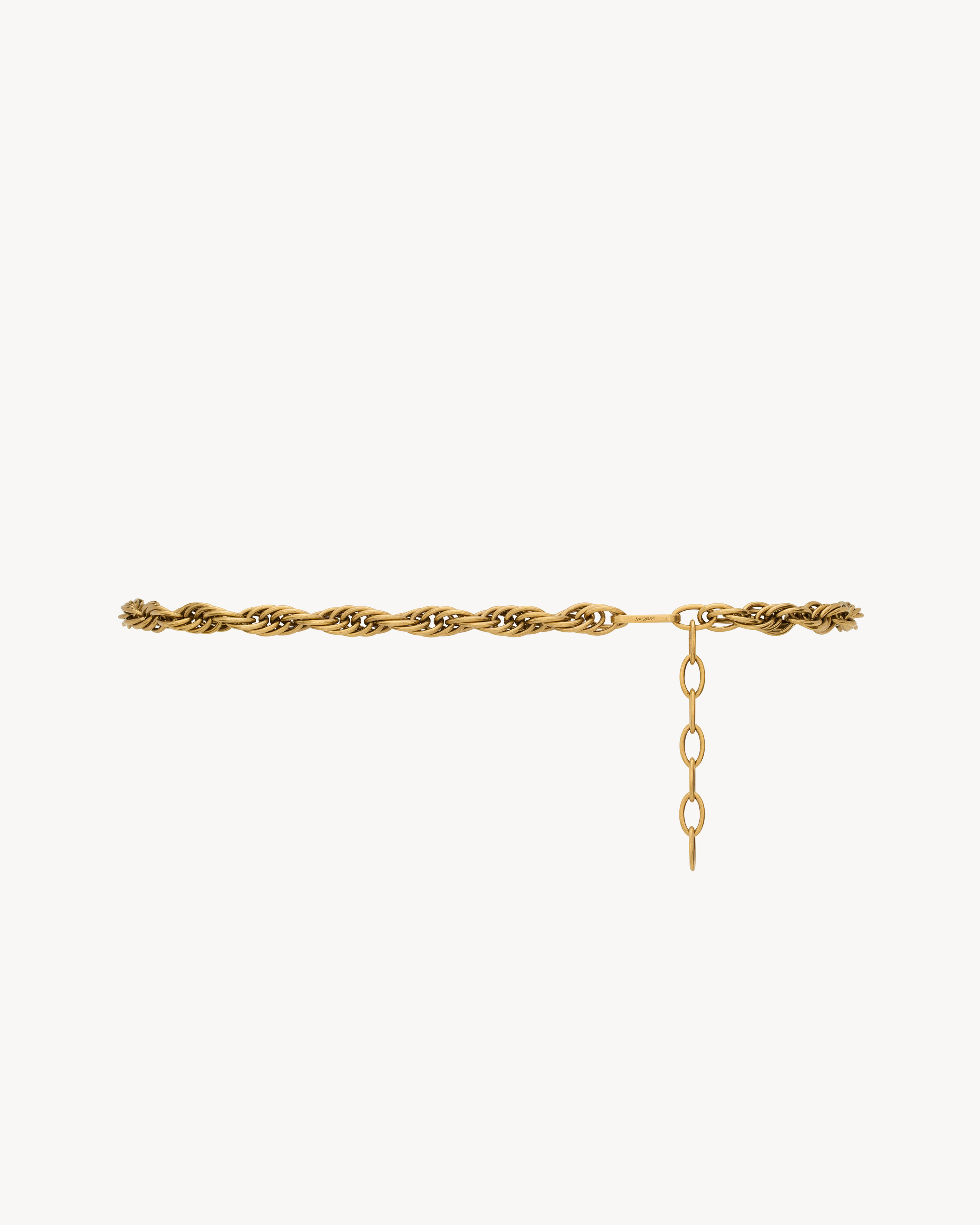 Saint Laurent Thin Chain Belt - Beige - Women - 100