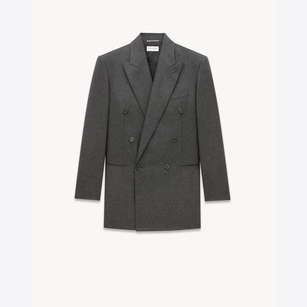 Saint Laurent Jacket In Cashmere - Grey - Men - 42