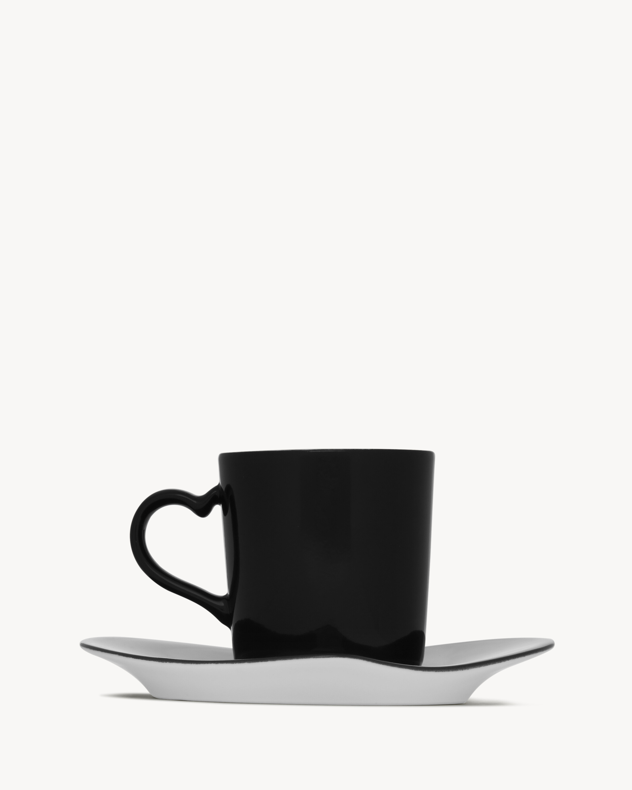 Saint Laurent J.L Coquet Coffee Set In Porcelain - Black