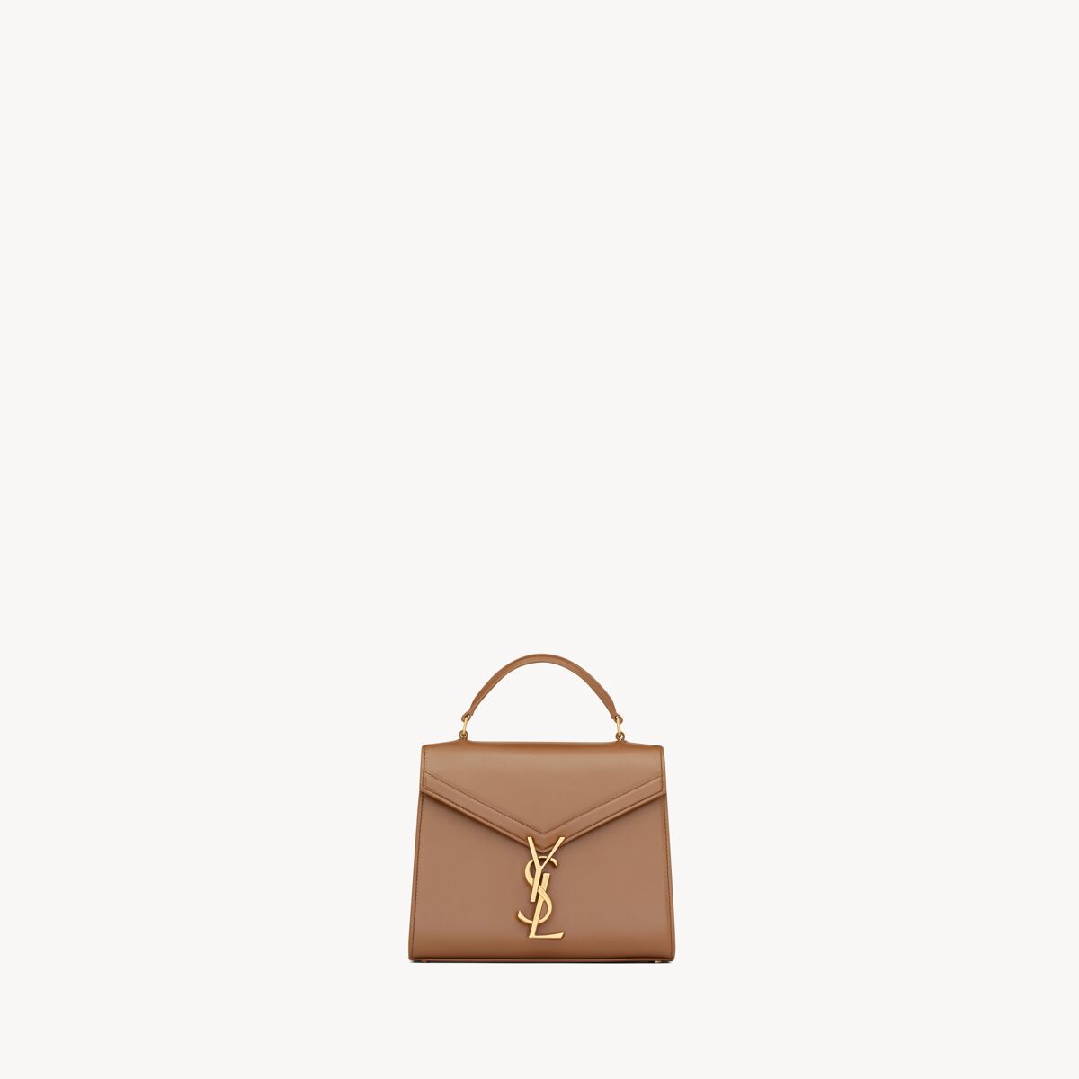 Saint Laurent Cassandra Mini In Pelle Box Con Manico Superiore - Ambra - Donna