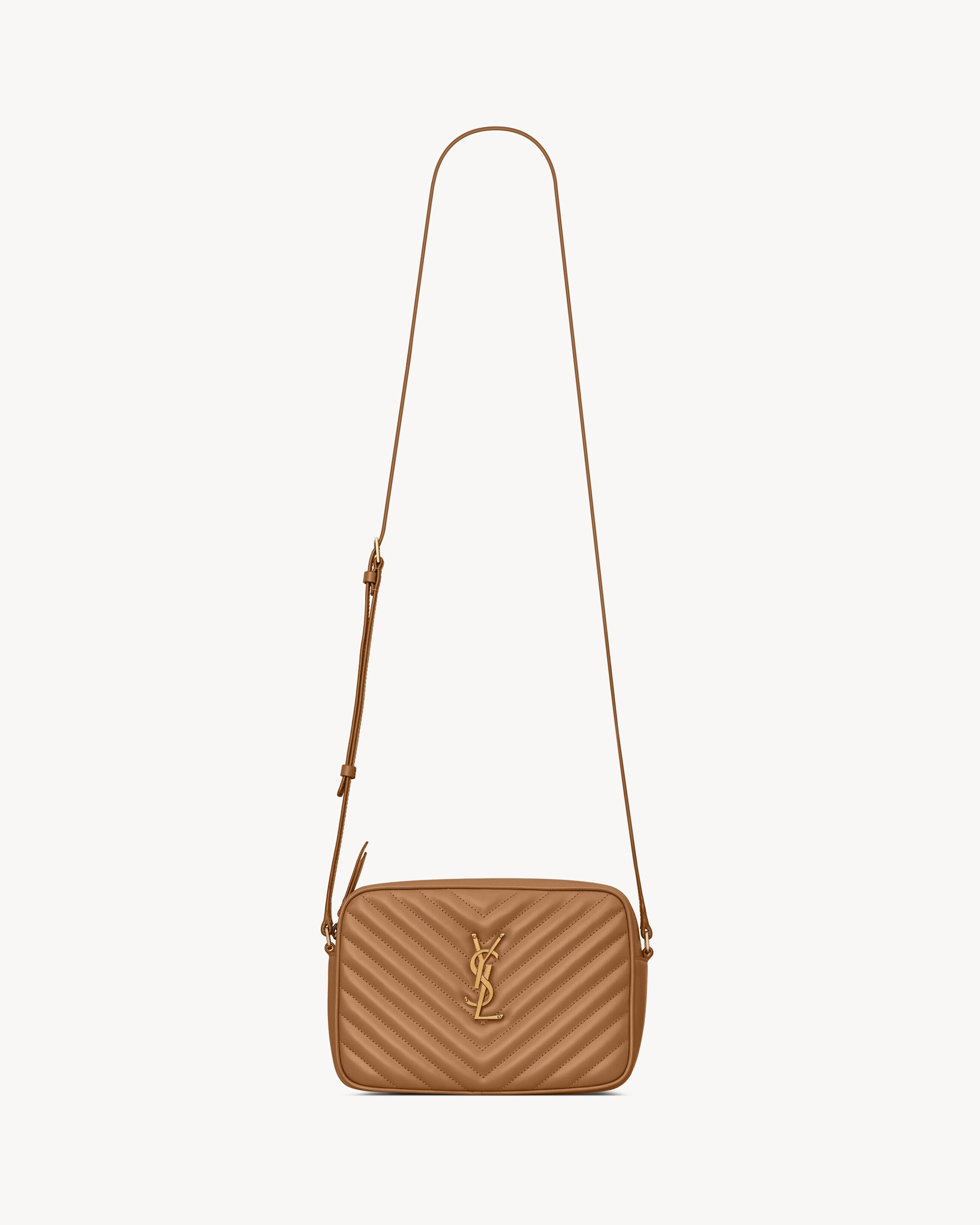 Saint Laurent Lou Camera Bag In Quilted Leather - Amber - Women