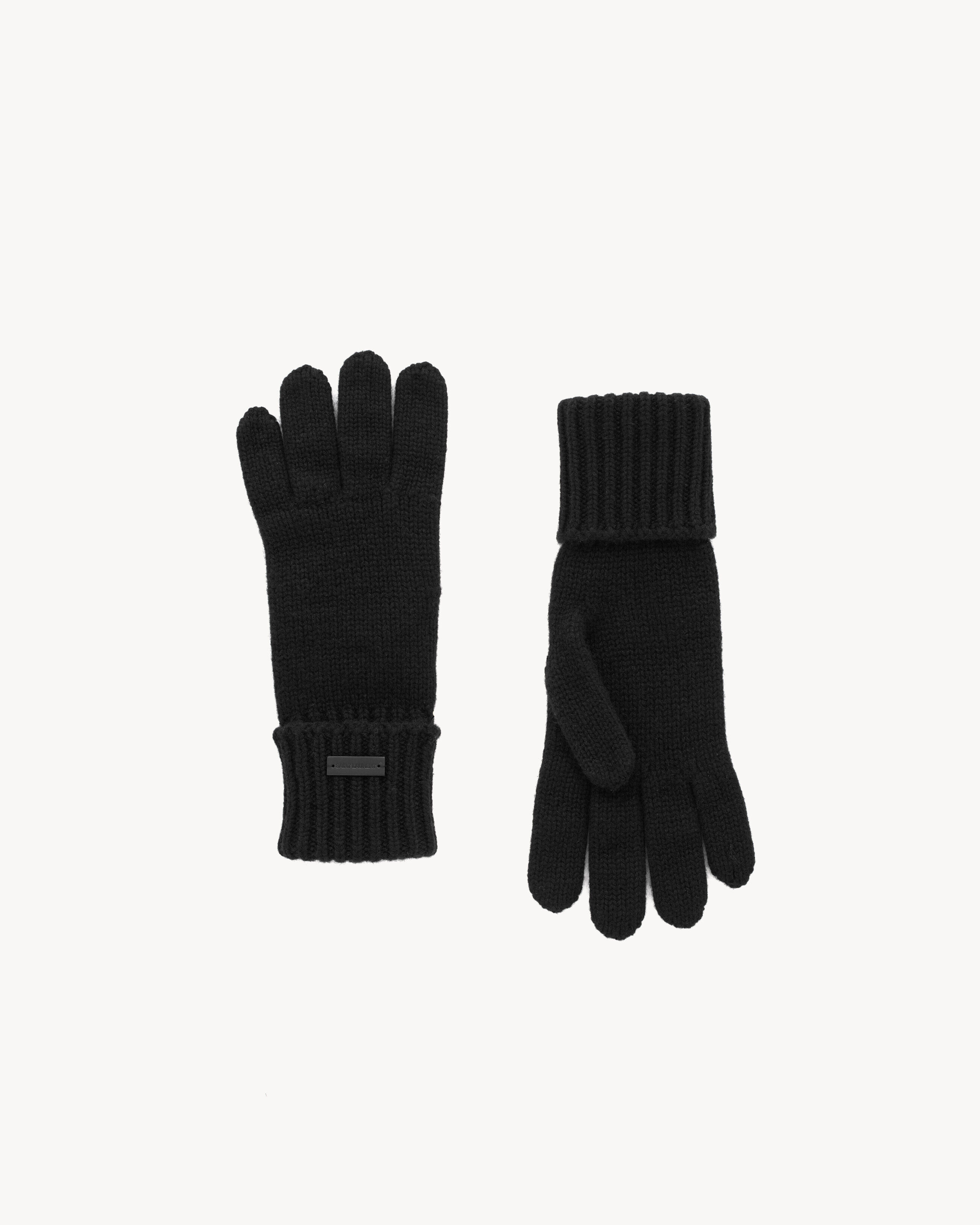 Saint Laurent Gloves In Cashmere - Black - Women - S