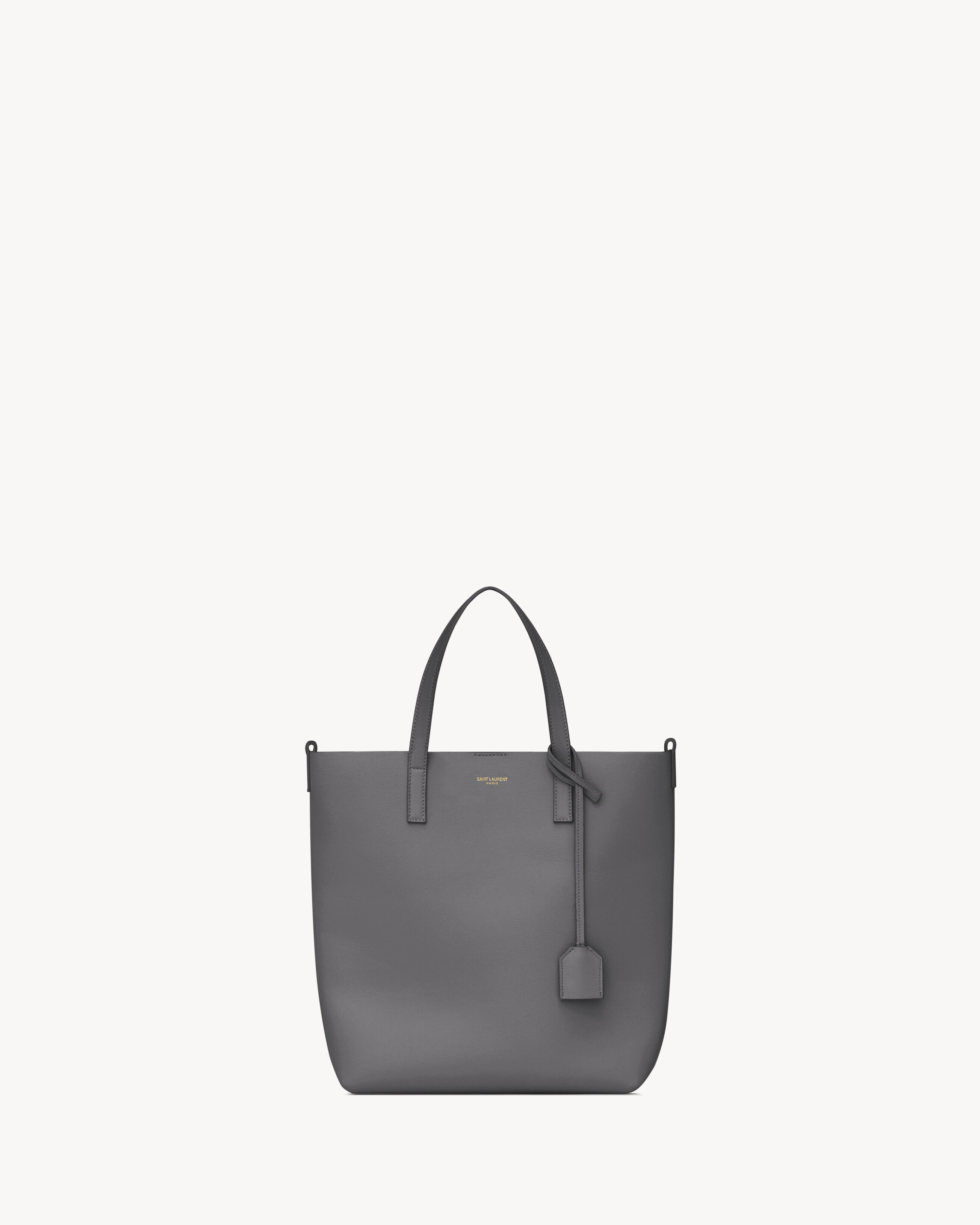 Saint Laurent Shopping Toy In Pelle - Grigio - Donna