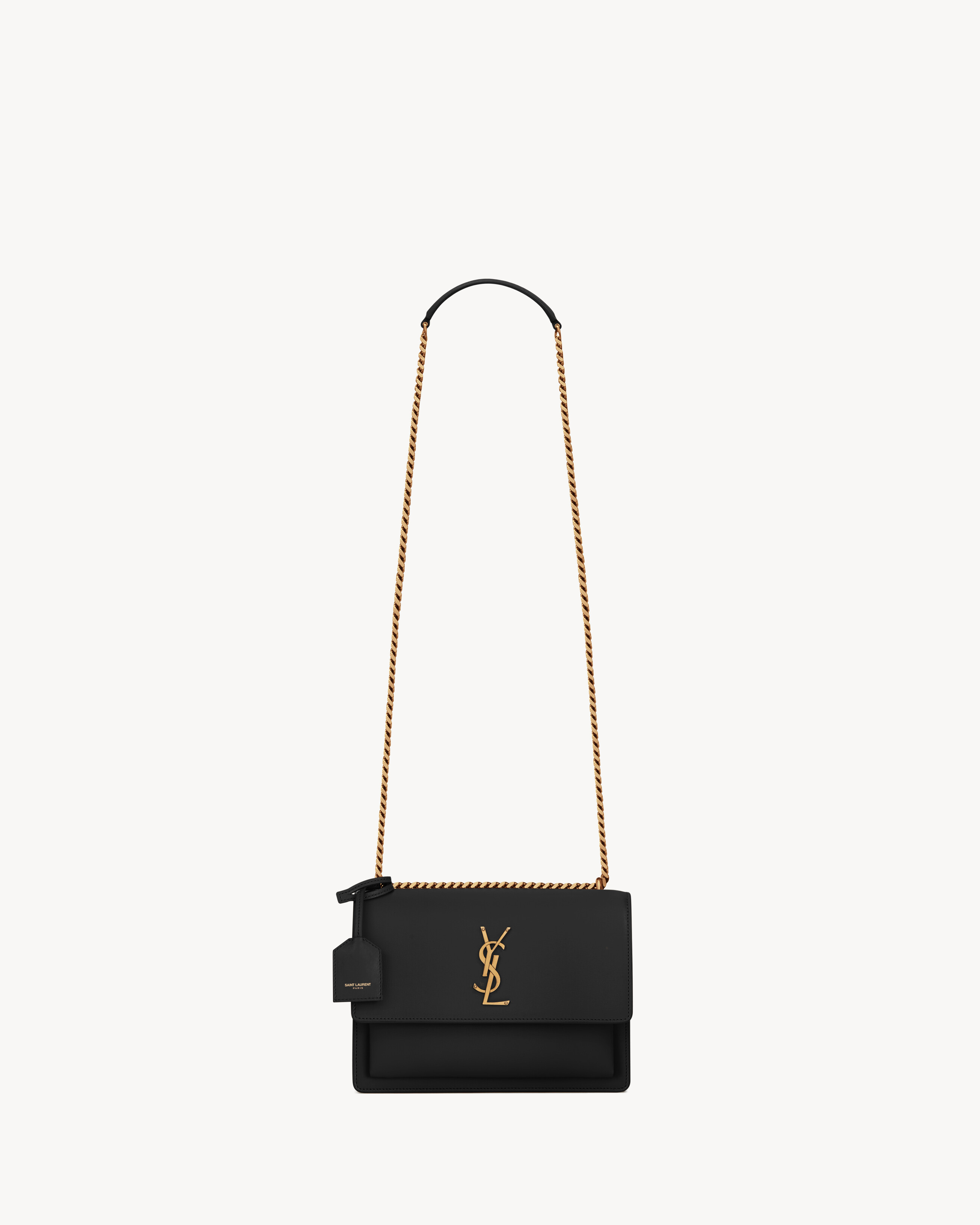 Saint Laurent Sunset Medium In Smooth Leather - Black - Women