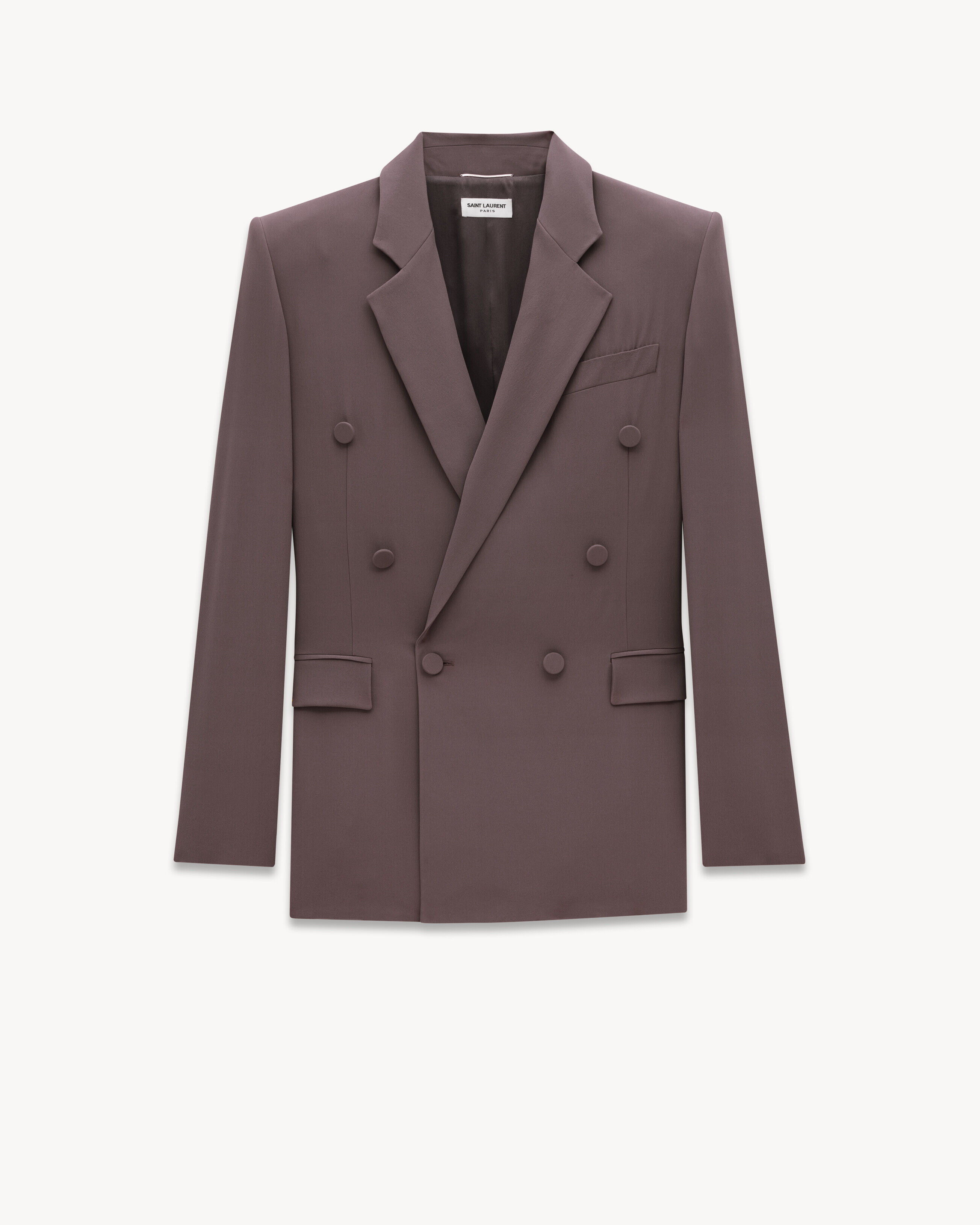 Saint Laurent - Chaqueta De Crepé De Seda - Ámbar - Hombre - 52