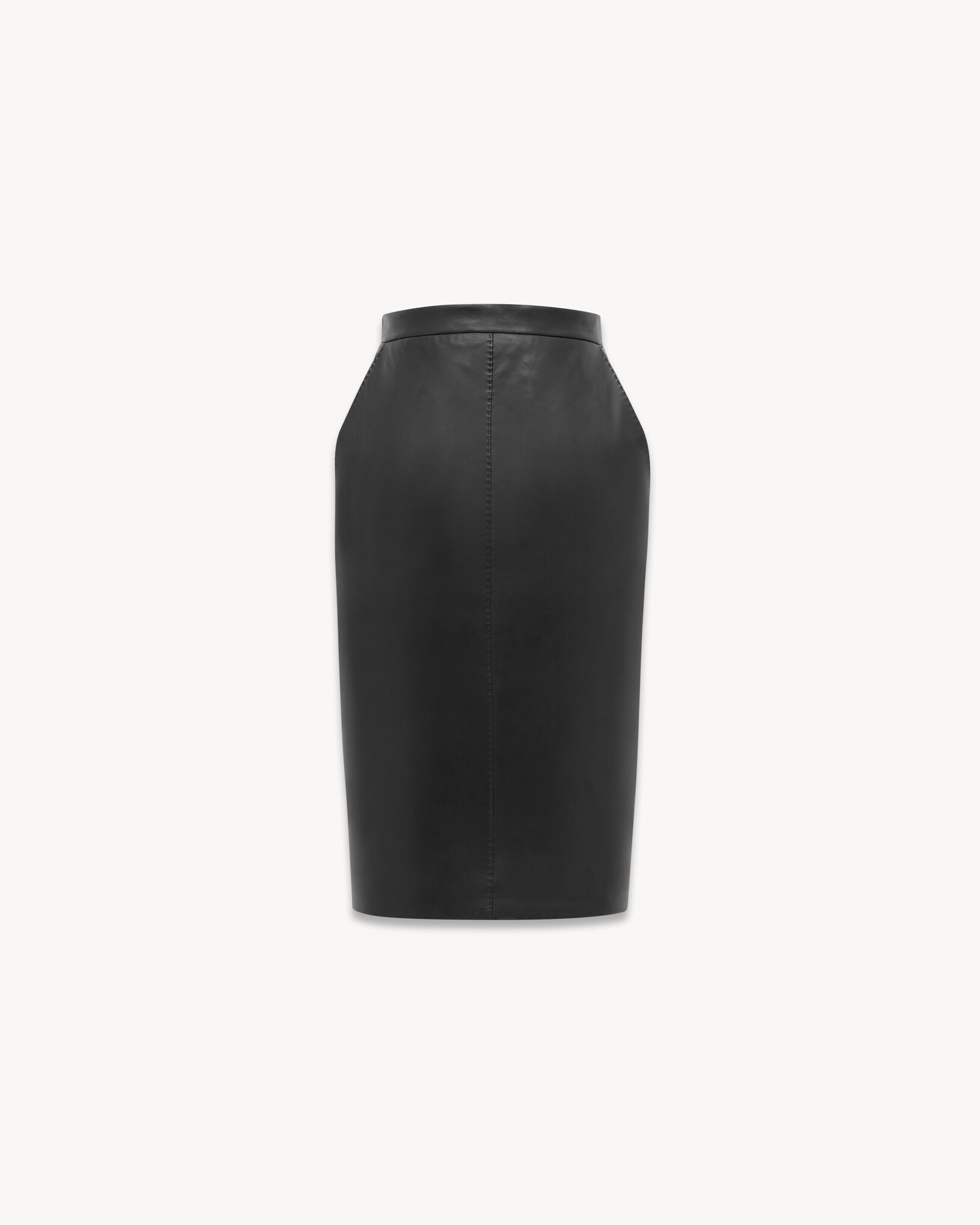 Saint Laurent Pencil Skirt In Lambskin - Black - Women - 40