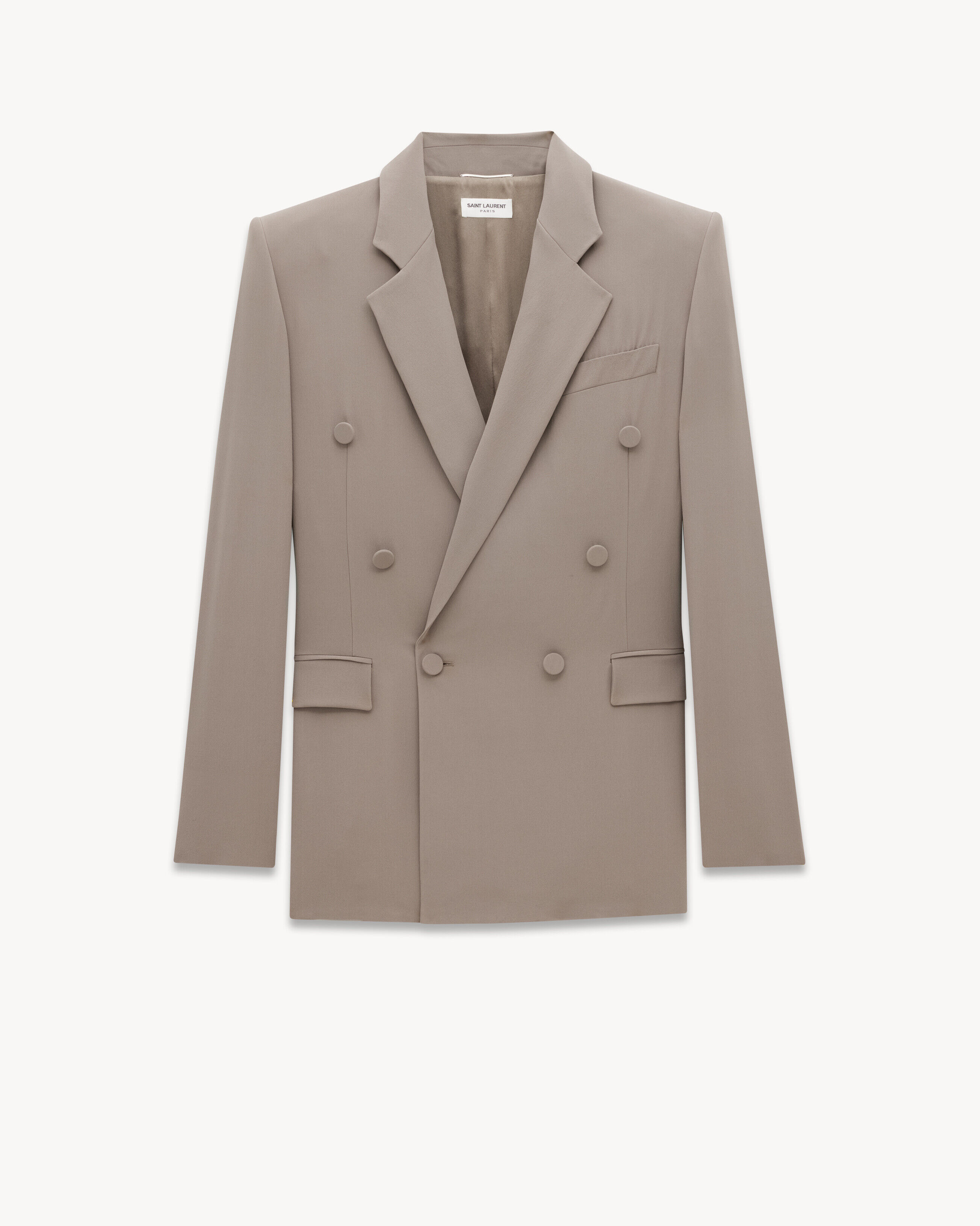 Saint Laurent - Chaqueta De Crepé De Seda - Ámbar - Hombre - 44