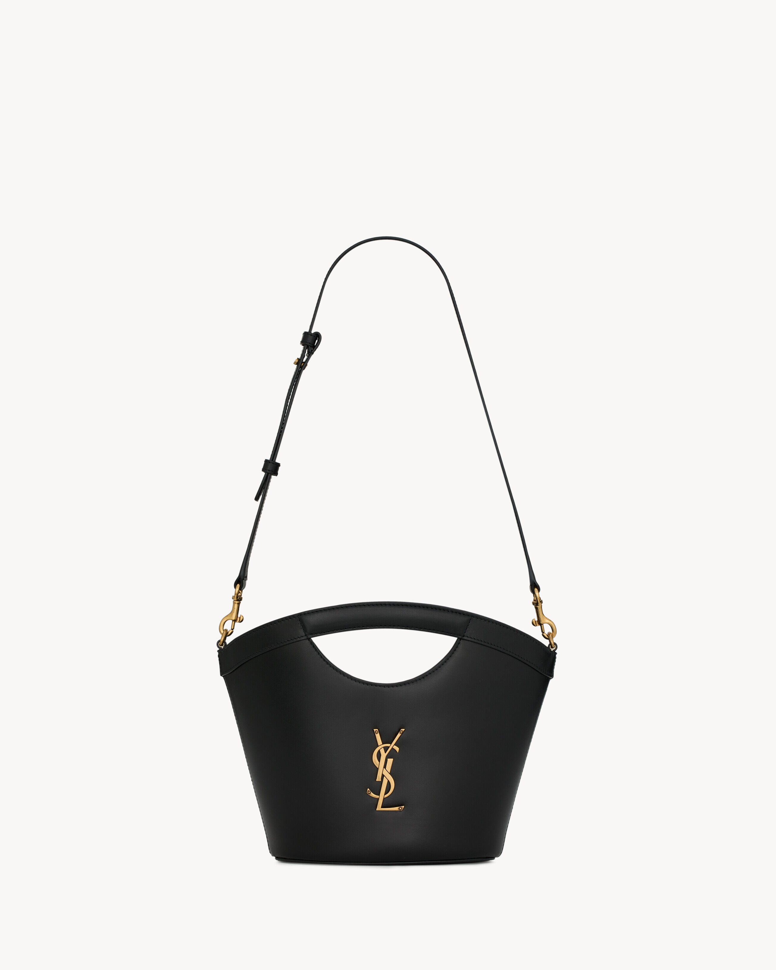 Saint Laurent Celia Mini Tote In Smooth Leather - Black - Women