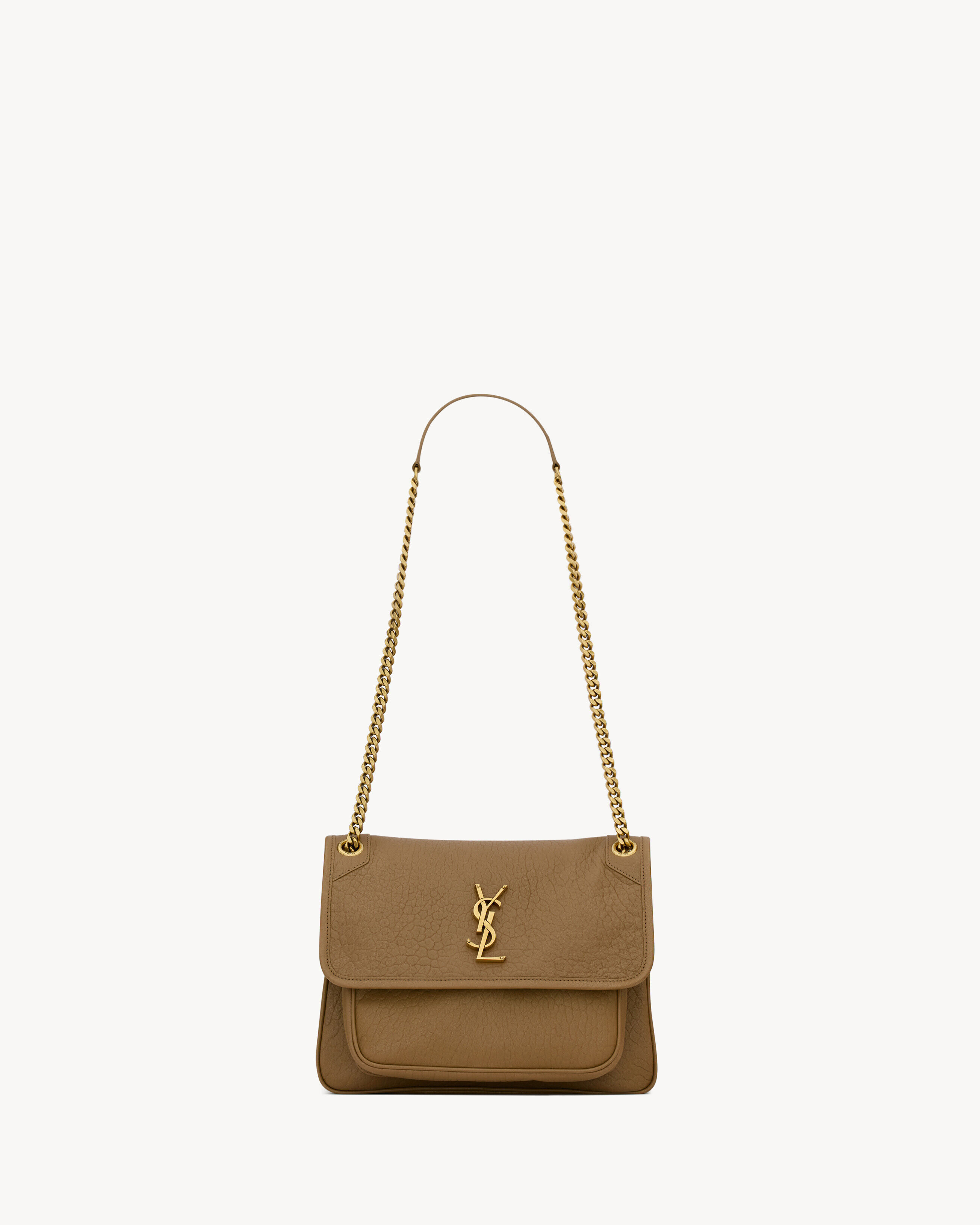 Saint Laurent Niki Baby In Grained Lambskin - Amber - Women